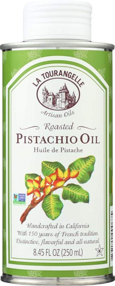La Tourangelle Roasted Pistachio Oil - Premium Gourmet Cooking Oil for Salads, Baking & Grilling - Healthy & Delicious Nut Oil for Home Chefs