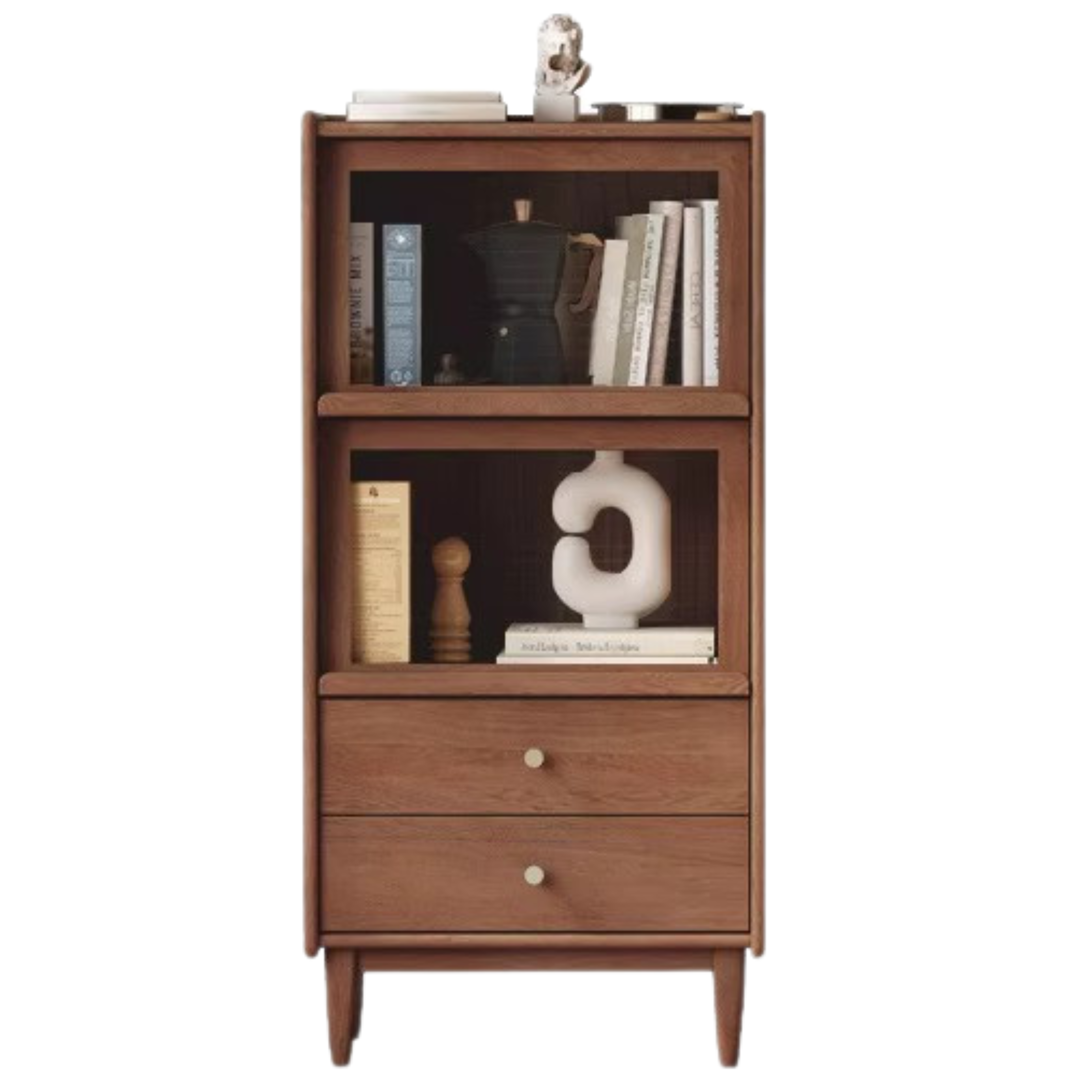 23.6x13.8x49 inch / 60x35x124.5сm / Walnut color /oak side cabinet