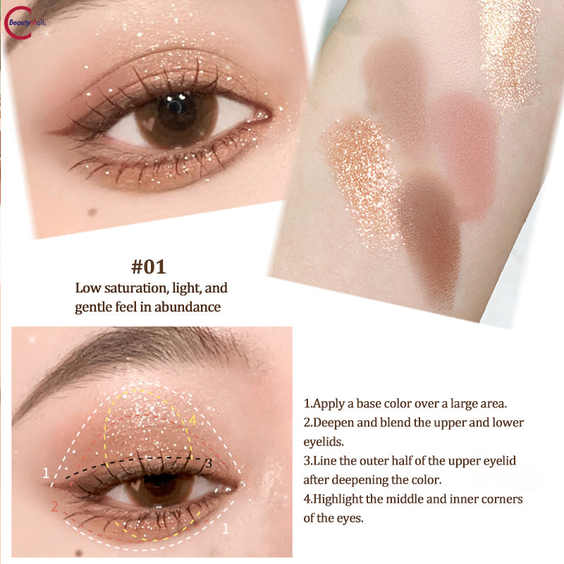 XIXI Professional 6-Color Eyeshadow Palette - Highly Pigmented, Long-Lasting Makeup for Day & Night Looks - Perfect for Office, Party & Special Occasions