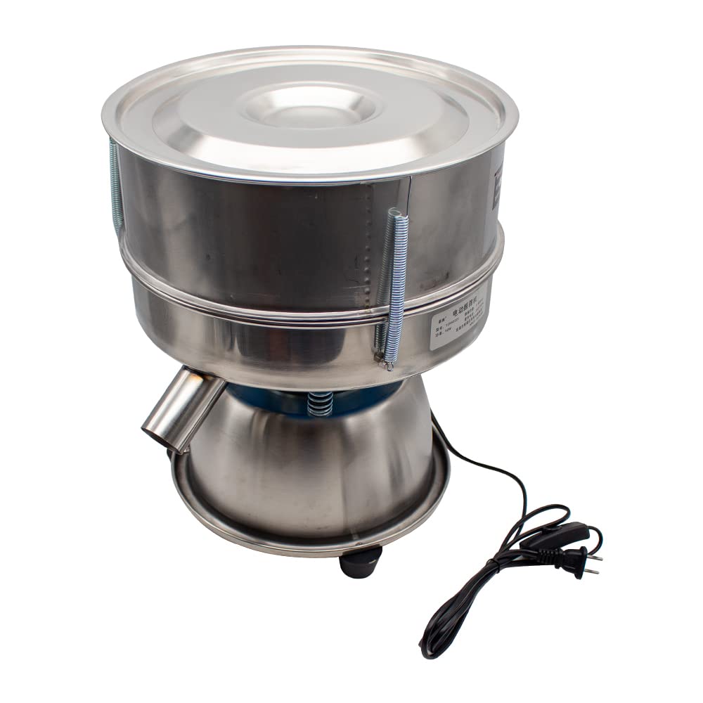 Stainless Steel Electric Vibrating Screen Machine - 50 Mesh Fine Powder Sifter for Food, Chemical & Pharmaceutical Industry | Compact Powder Sieving Equipment for Lab & Commercial Use