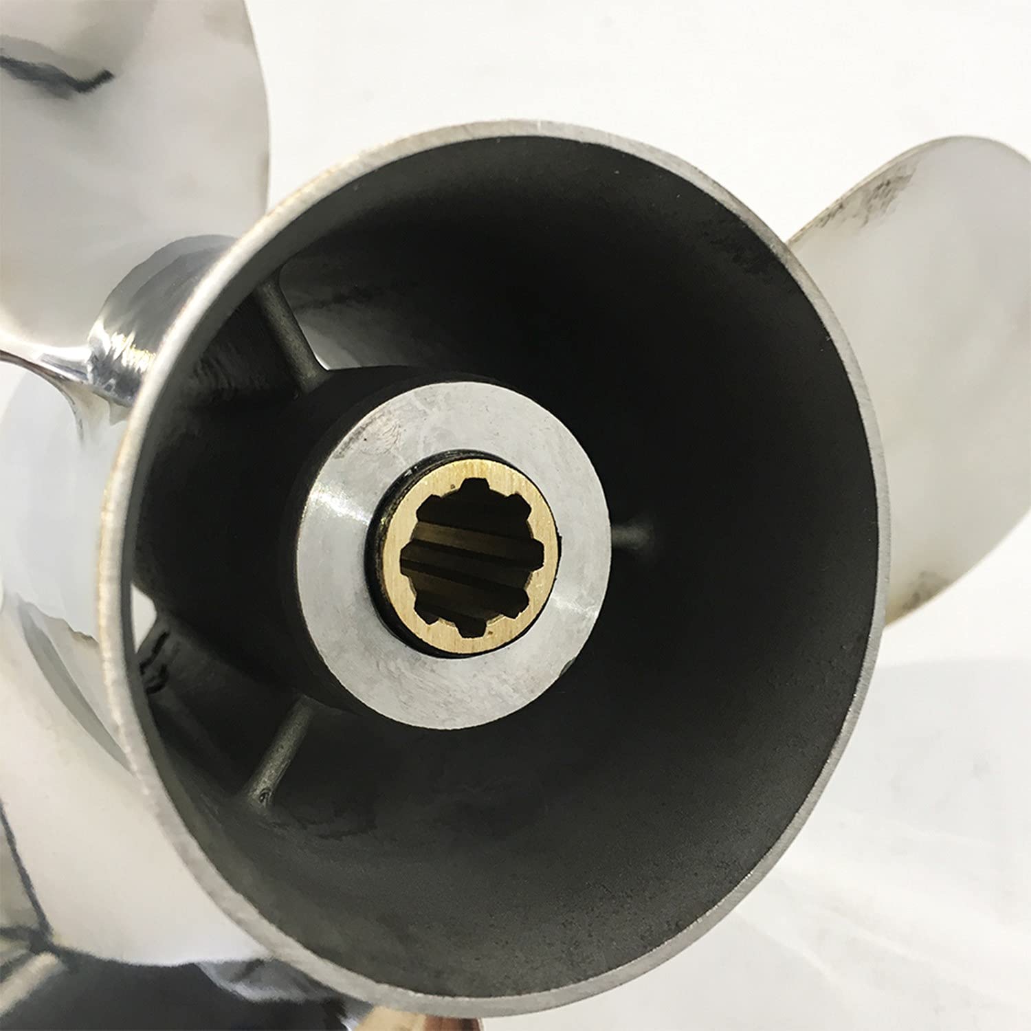 CAPTAIN Stainless Steel Propeller for Honda Outboard Engine 8HP 9.9HP 15HP 20HP - 8 Tooth Spline 58133-ZV4-010AH - Perfect for Fishing, Boating & Marine Applications