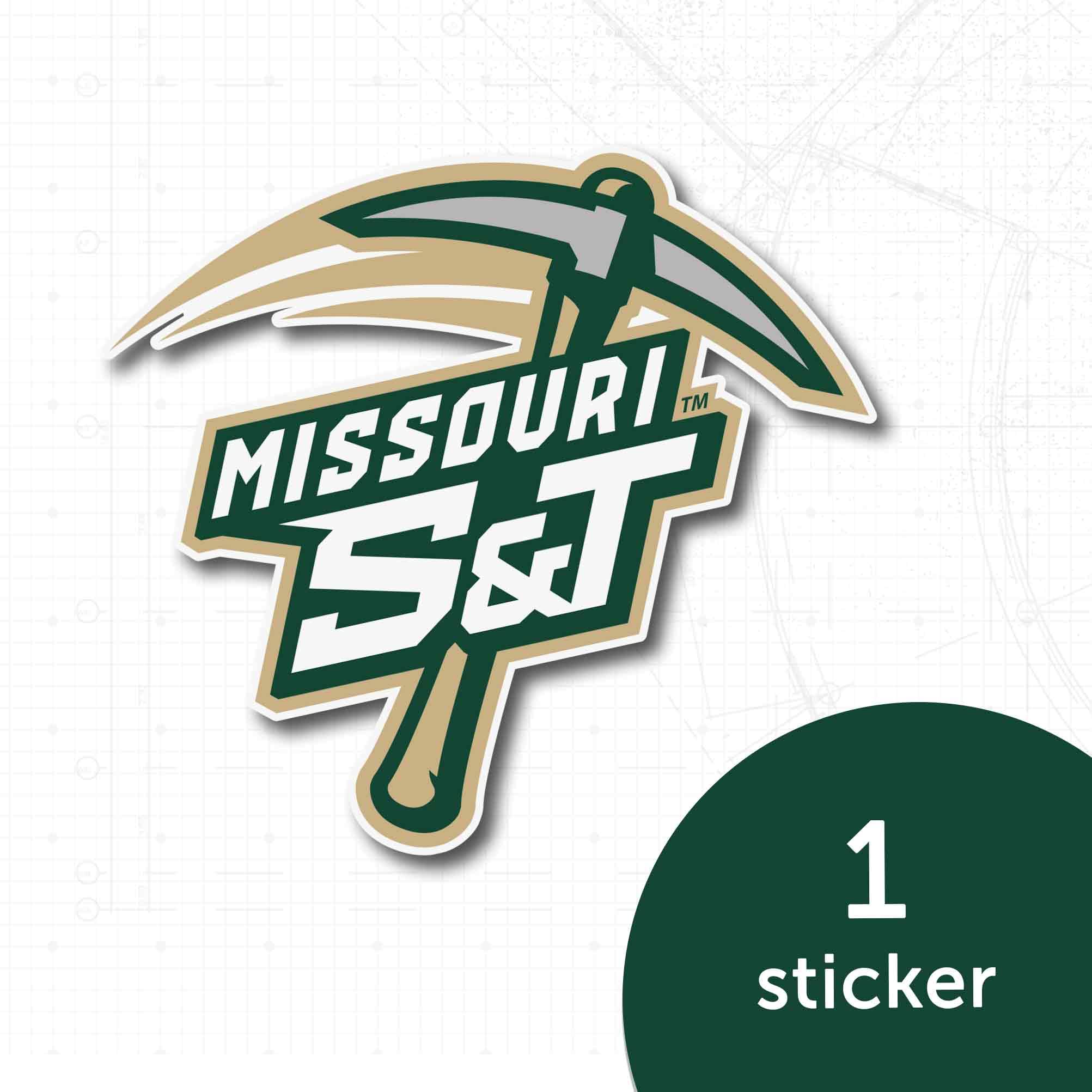 Missouri S&T Miners Vinyl Decal Sticker - Desert Cactus Design for Laptop, Water Bottle, Car & Scrapbook - Durable University of Science and Technology Decals for Students & Alumni - Perfect for School Spirit & DIY Crafts