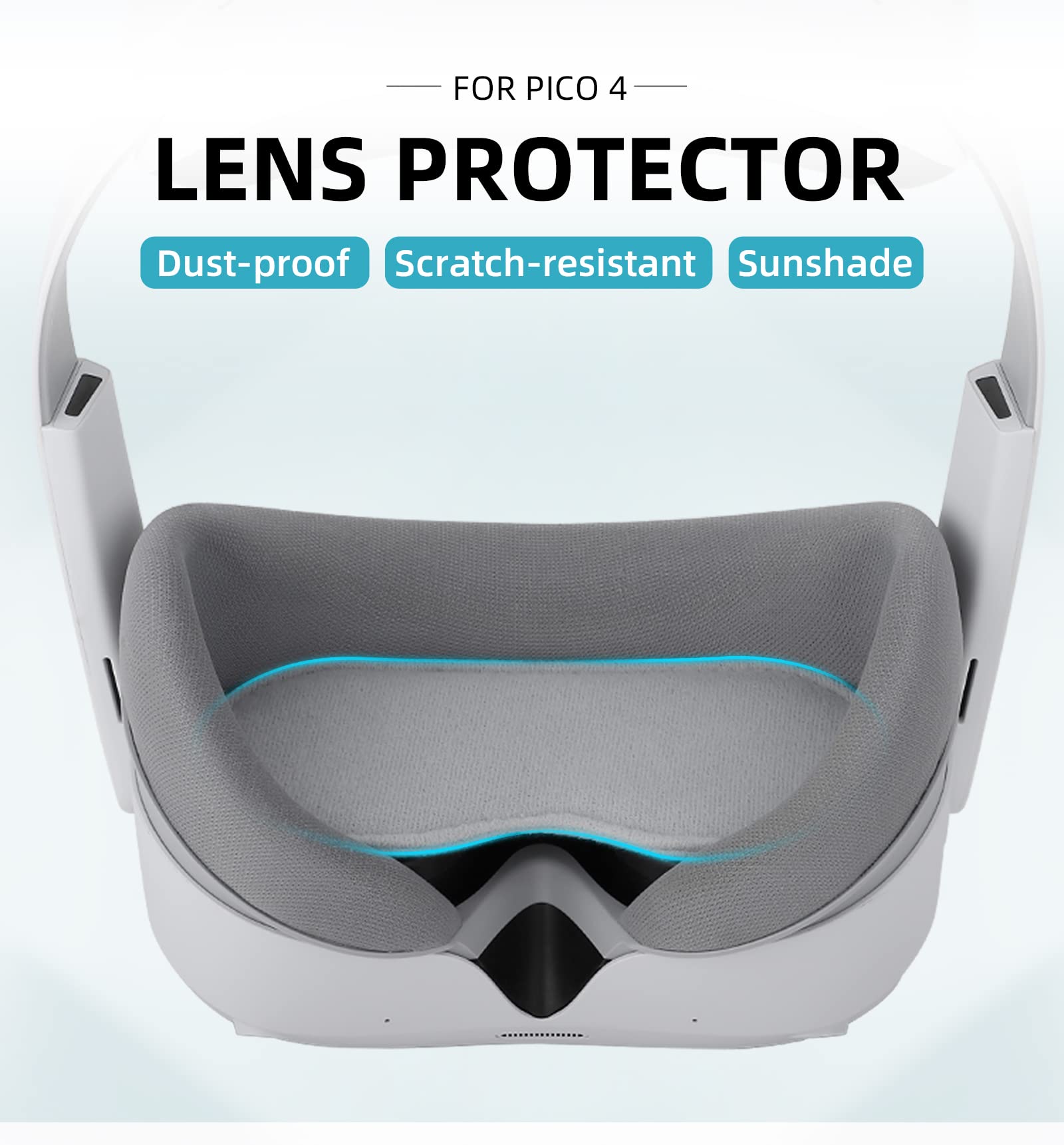 PICO 4 Lens Protector, VR Headset Dust Cover, Anti-Dust Sponge Pad for VR Glasses & Goggles - Perfect for Gaming, Virtual Reality, and Travel Protection