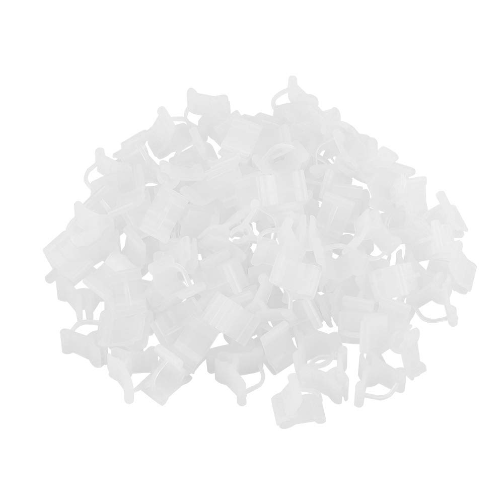 Dioche Transparent Lightweight Plant Grafting Clips - Plastic Gardening Tools for Watermelon, Fruits & Vegetables - Perfect for Indoor/Outdoor Gardening, Hydroponics & Greenhouse Use