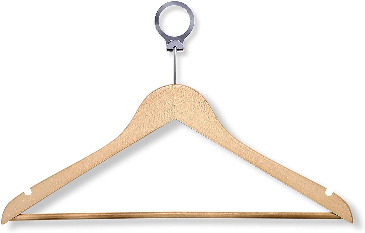Premium Maple Wood Hotel Suit Hangers - 24 Pack for Luxury Closet & Wardrobe Organization - Ideal for Hotels, Resorts, Dry Cleaners & Home Closet Storage