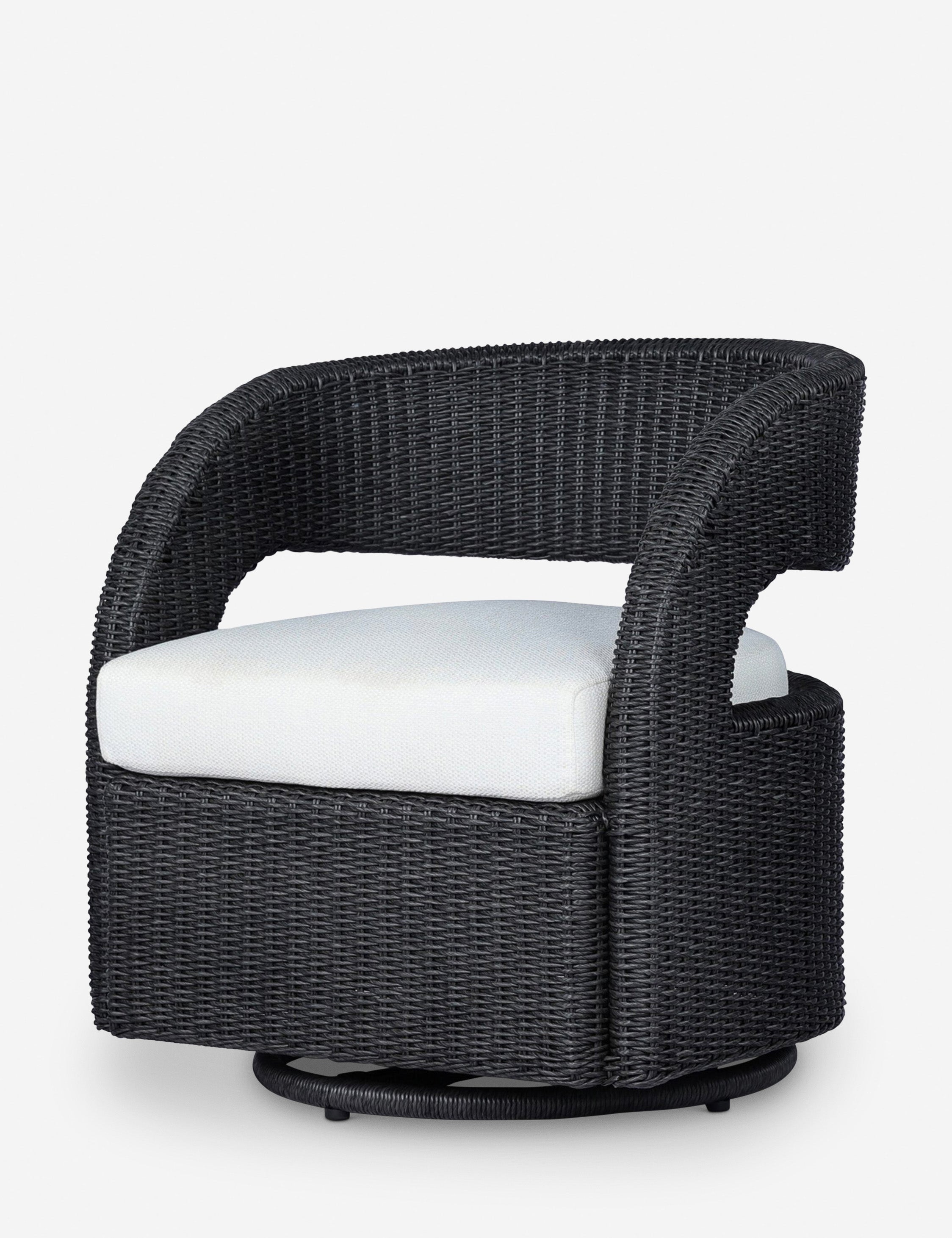 Delacroix Indoor Outdoor Swivel Chair - 360 Degree Rotating Patio Furniture for Garden, Balcony, and Living Room - Weather-Resistant Comfort Seating for Relaxing and Entertaining