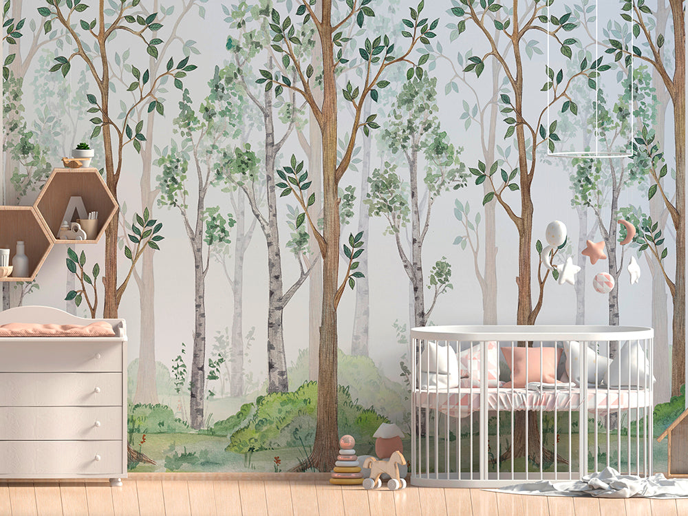 Designwalls 2 Forest Wall Decals - Nature Inspired Peel and Stick Wall Stickers for Home Decor, Nursery, Living Room & Office - Easy to Apply & Remove