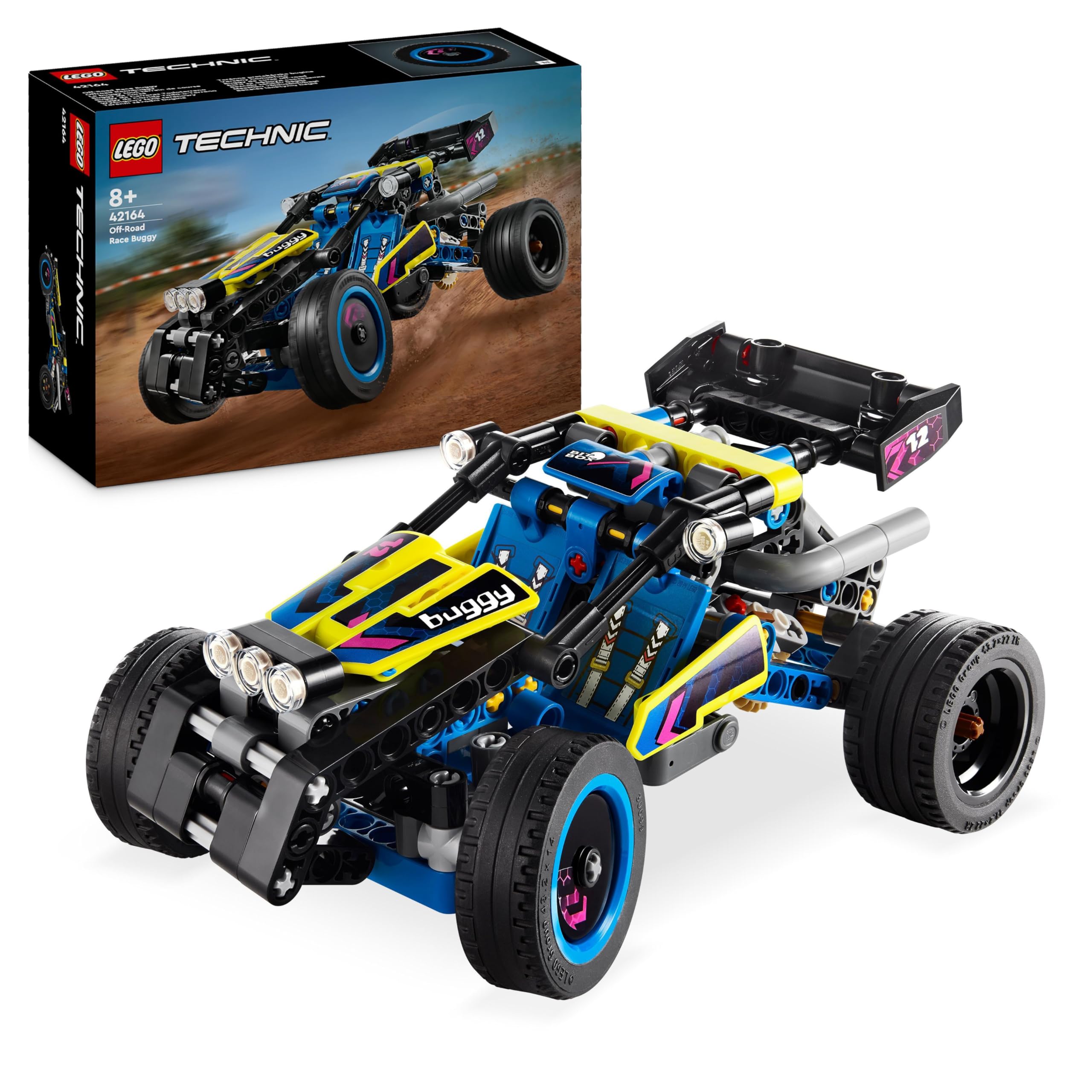 LEGO Technic Off-Road Buggy Rally Racer, 2-in-1 Model Car Building Kit for Kids Ages 8+, STEM Toy Gift for Boys & Girls - Perfect for Racing Adventures & Creative Play