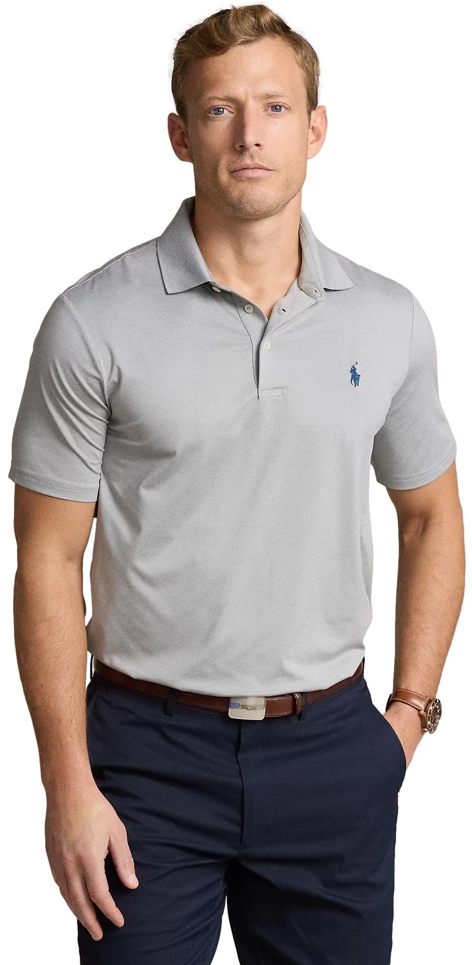 Ralph Lauren Men's Performance Polo Shirt - Moisture-Wicking, Breathable Golf & Casual Shirt for Work, Travel & Outdoor Activities