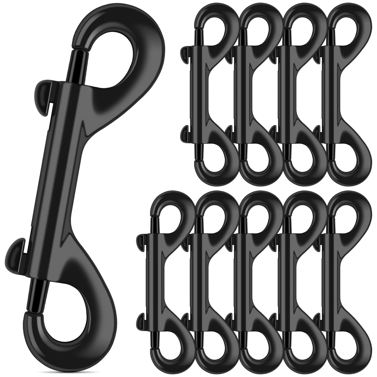 ERKOON 3.5 Inch Heavy Duty Double Ended Bolt Snap Hooks - 110lbs Load Capacity Zinc Alloy Trigger Clips for Dog Leash, Water Bucket, Horse Feed Bag & Hammock - Perfect for Outdoor, Camping, Hiking and Farm Use (10 Pack)