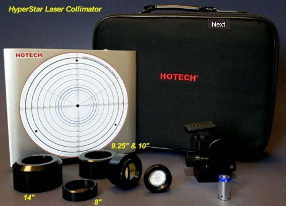 Hotech 14 HyperStar Laser Collimator for Telescopes - Precise Optics Alignment Tool for Astronomy & Astrophotography - Perfect for Stargazing, Celestial Observation & Night Sky Photography