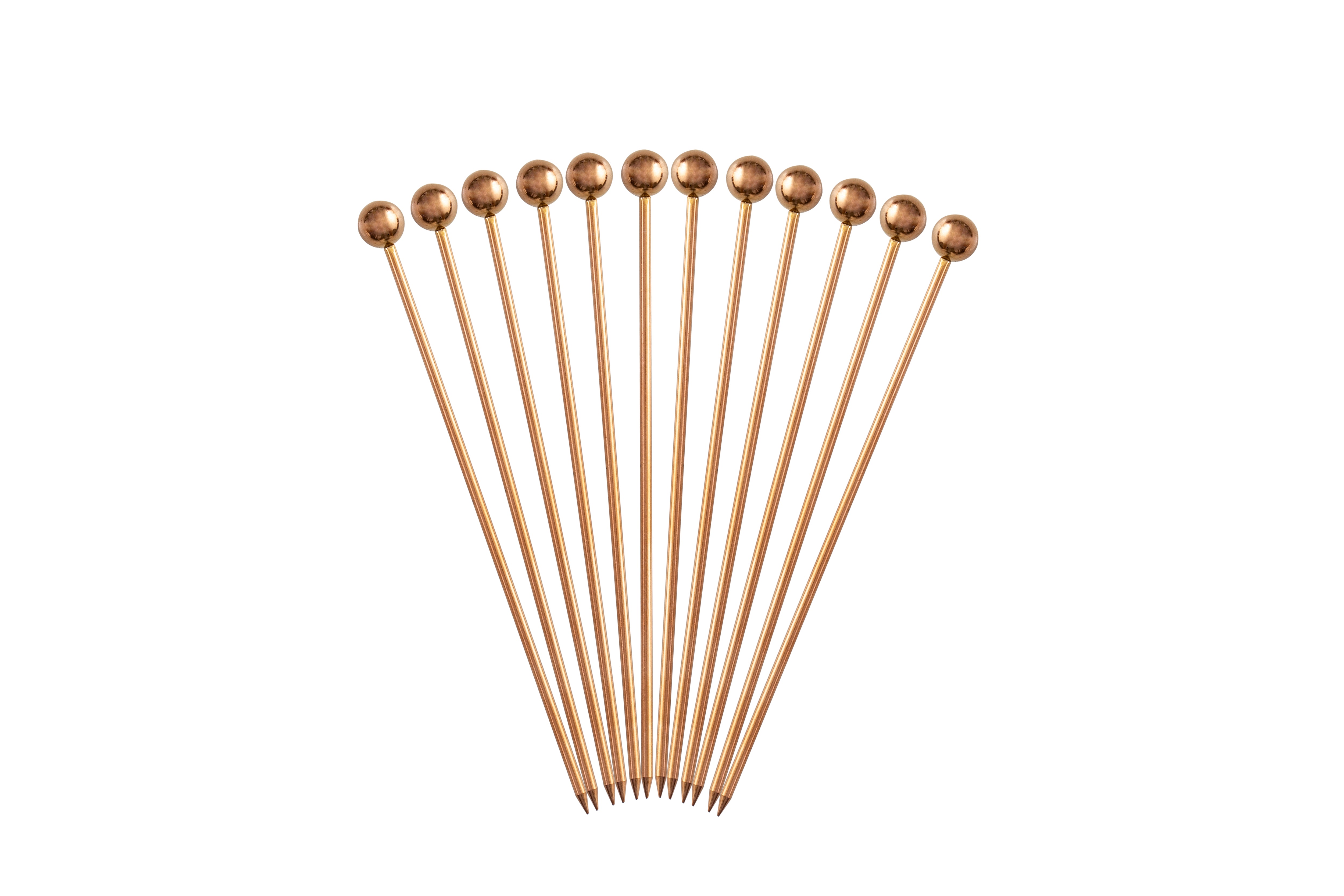 Vintage Copper Cocktail Picks Set of 6 - Elegant Drink Stirrers for Martini, Garnish & Appetizers - Perfect for Home Bars, Parties & Gifts