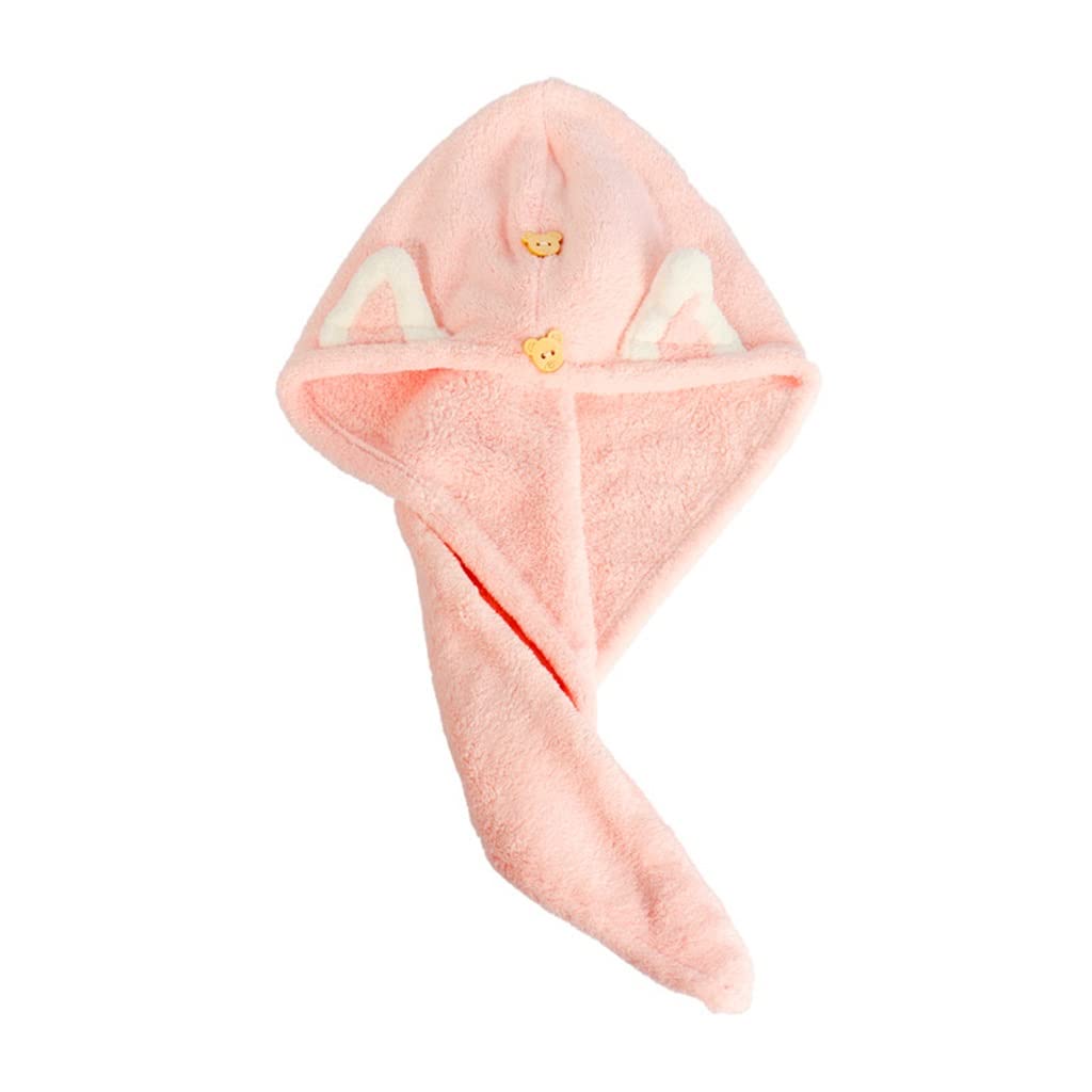 LEIGE Super Absorbent Quick Dry Hair Towel - Microfiber Hair Wrap for Women After Shower, Ultra Soft & Gentle, 59 x 36cm (Pink) - Perfect for Salon, Spa, Travel & Home Hair Care
