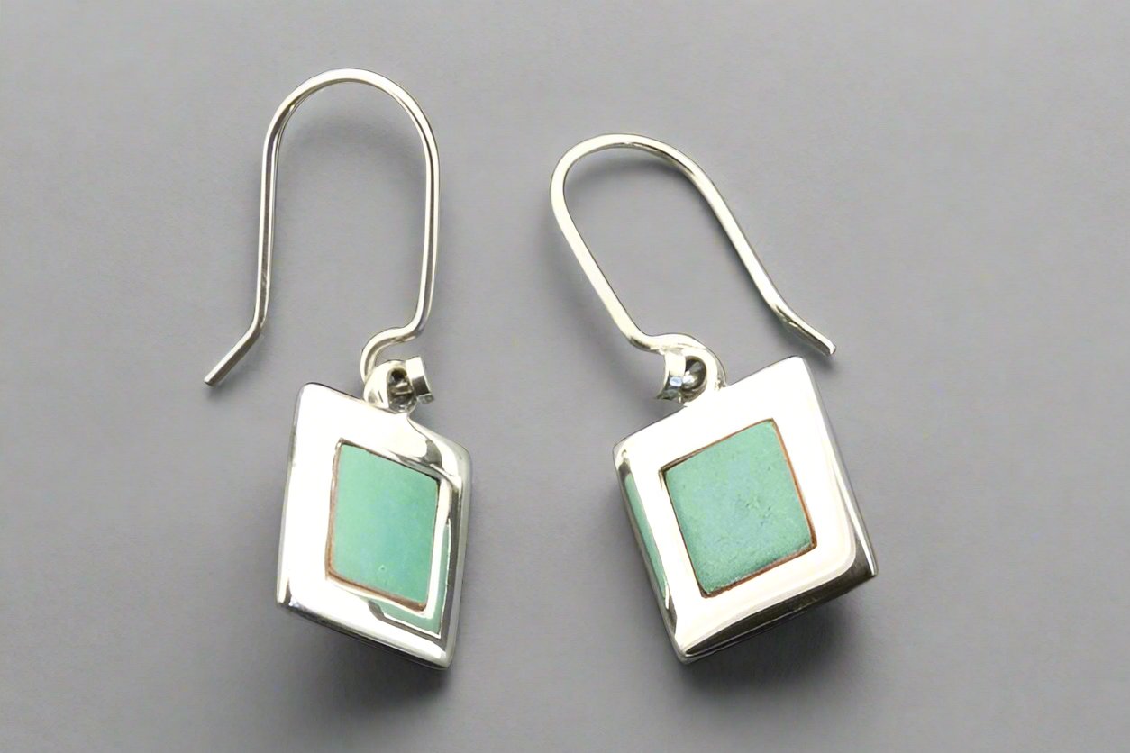 Handmade Copper Patina & Sterling Silver Drop Earrings for Women - Boho Chic Jewelry for Parties, Weddings & Everyday Wear