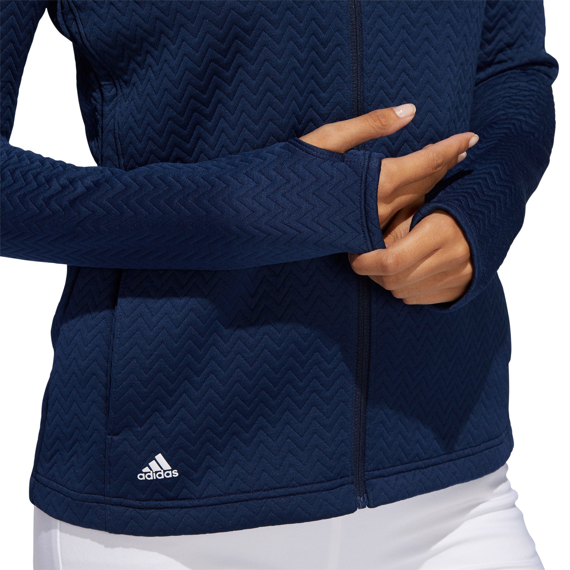 Adidas Women's Textured Layer Golf Jacket - Lightweight Waterproof Windbreaker for Outdoor Sports & Casual Wear