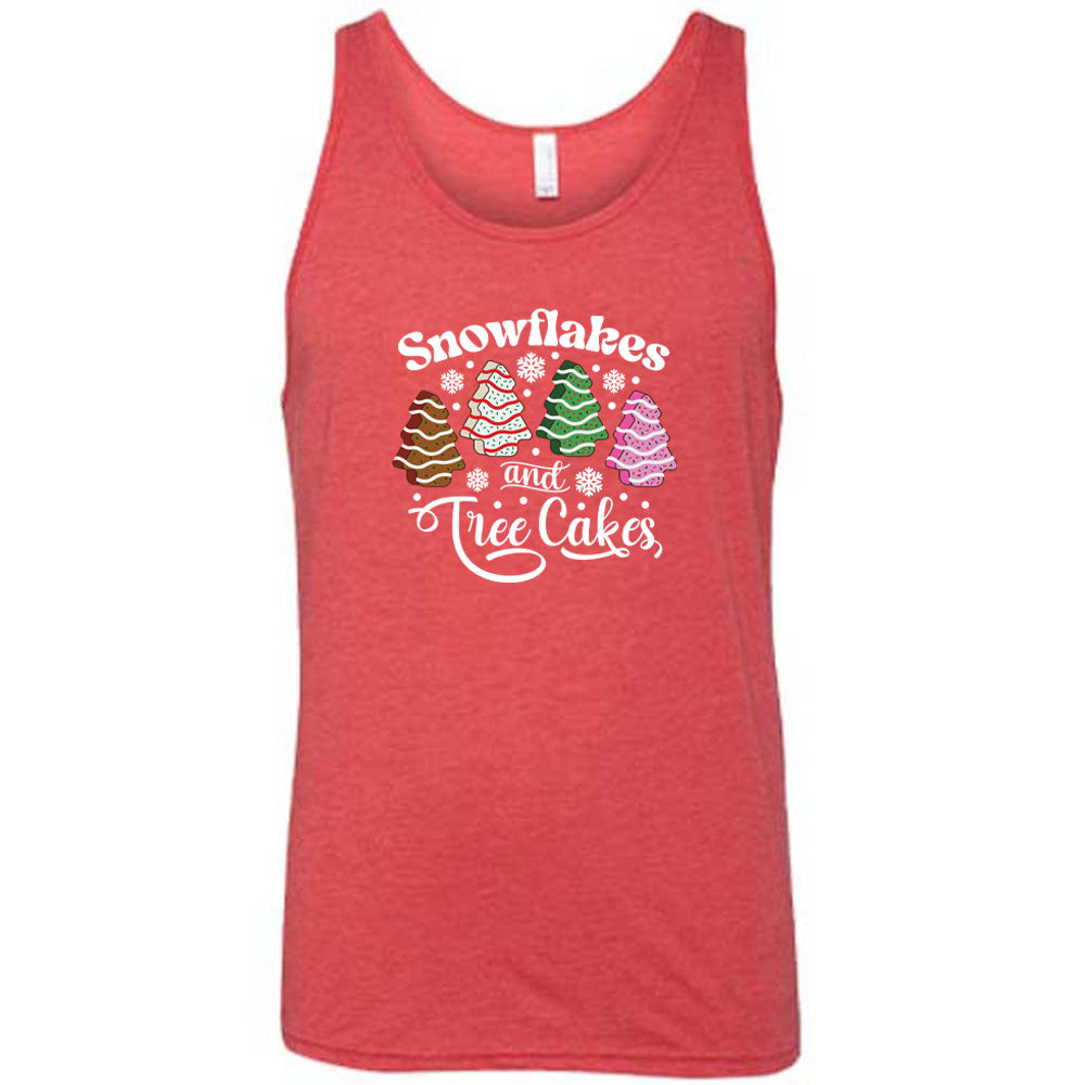 Snowflakes & Tree Cakes Graphic T-Shirt - Unisex Holiday Christmas Sweets Lover Tee - Perfect for Xmas Parties & Winter Festivals