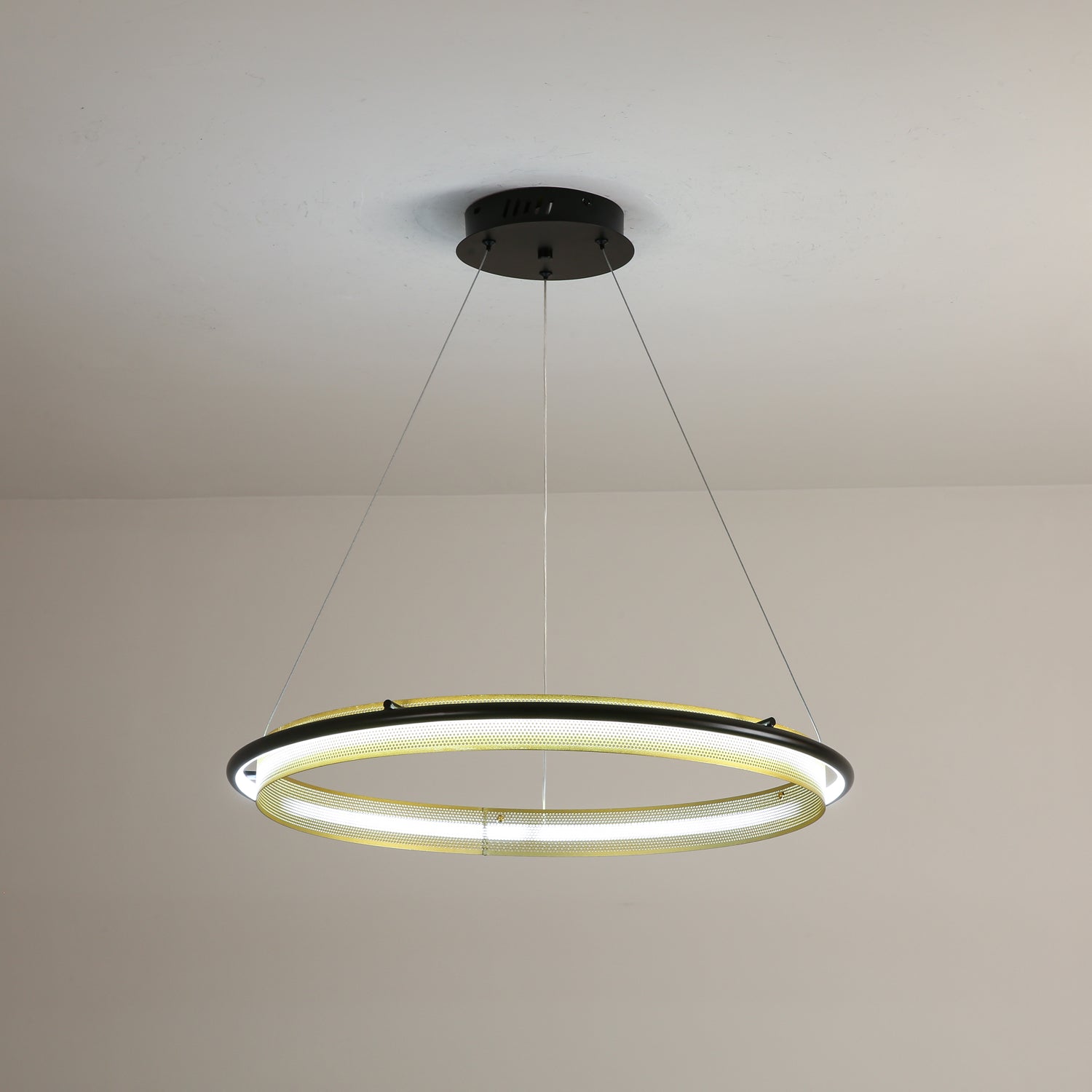 Modern Acrylic LED Round Chandelier - Energy Efficient Crystal Ceiling Light Fixture for Dining Room, Bedroom & Living Room Decor