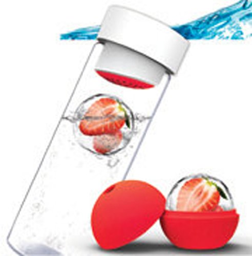 Tritan BPA-Free Fruit Infuser Sports Water Bottle 2-Pack - Leak Proof Gym Bottle for Exercise, Running, Yoga & Workout - Perfect for Hydration at Gym, Office or Outdoor Activities