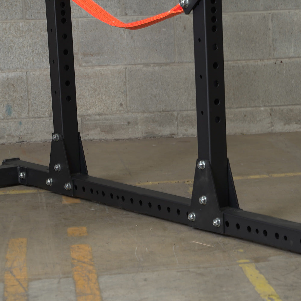 XPX Power Rack with Slings, Roller J Cups & J Hooks - Heavy Duty Squat Rack for Home Gym Strength Training & Weightlifting Workouts