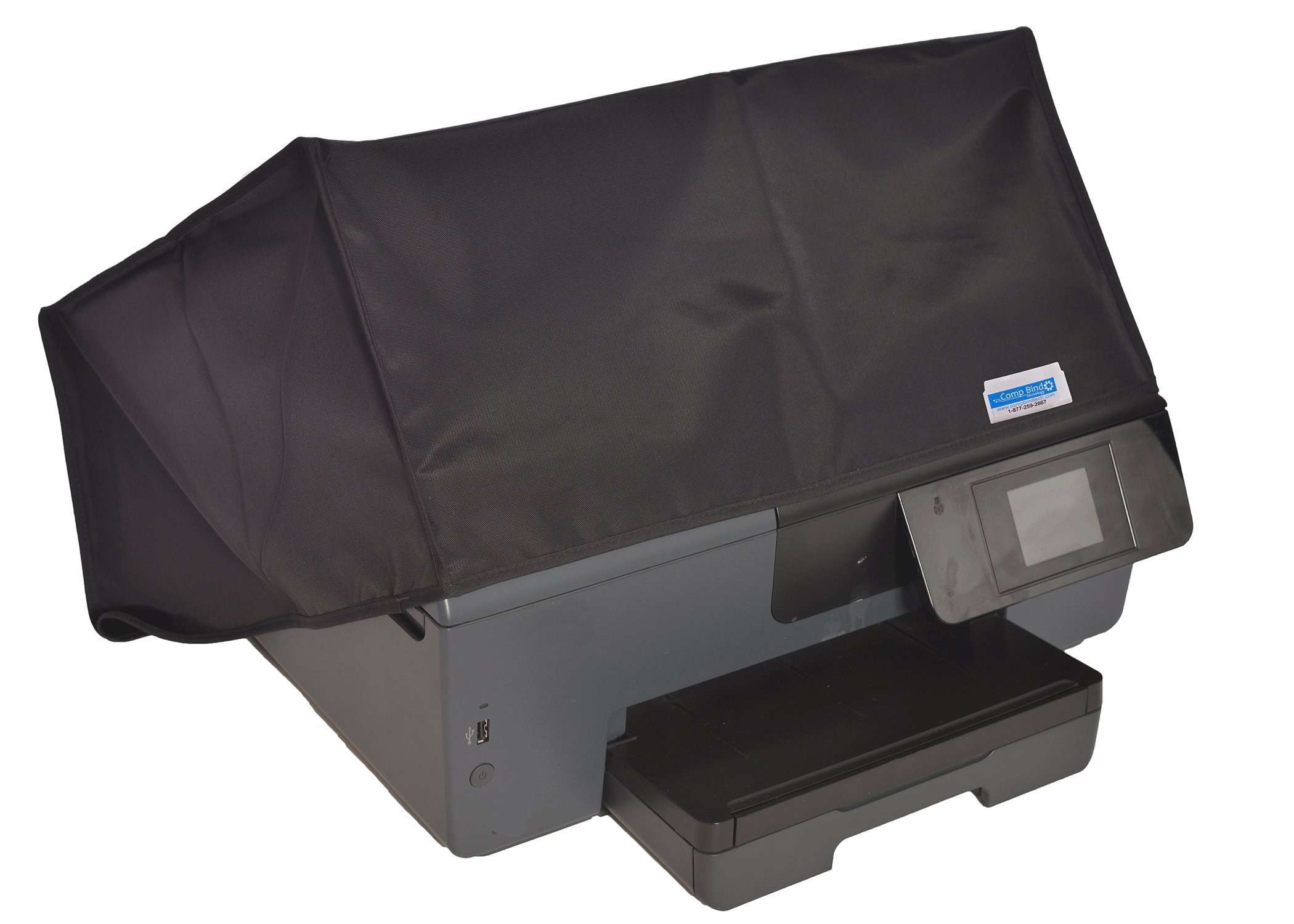 HP OfficeJet Pro 8028 Printer Dust Cover - Black Nylon Anti-Static Protection with Comp Bind Technology (18.2