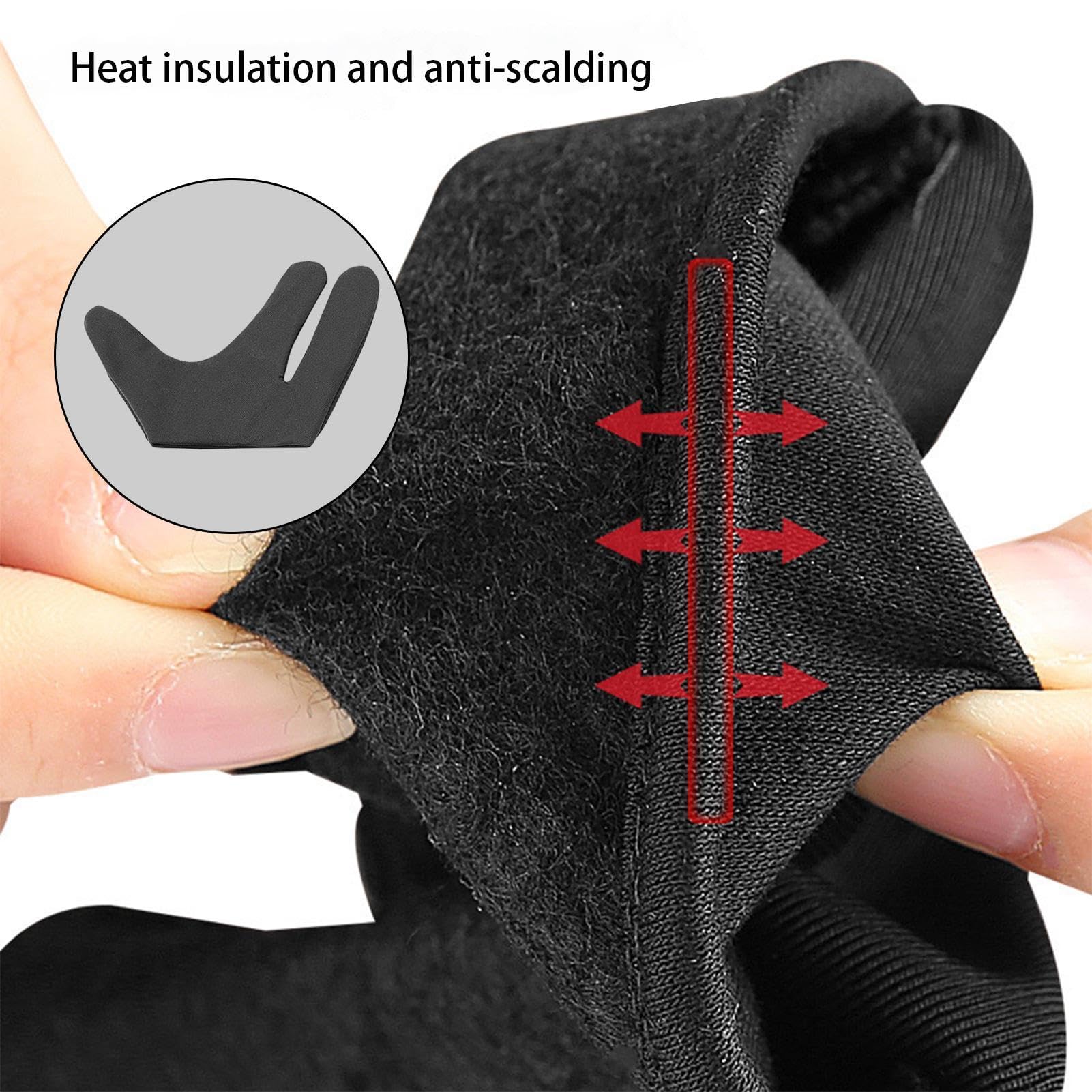 Professional 3 Finger Heat Resistant Gloves for Hair Dye & Styling - Salon Quality Thermal Protection for Coloring, Straightening & Curling
