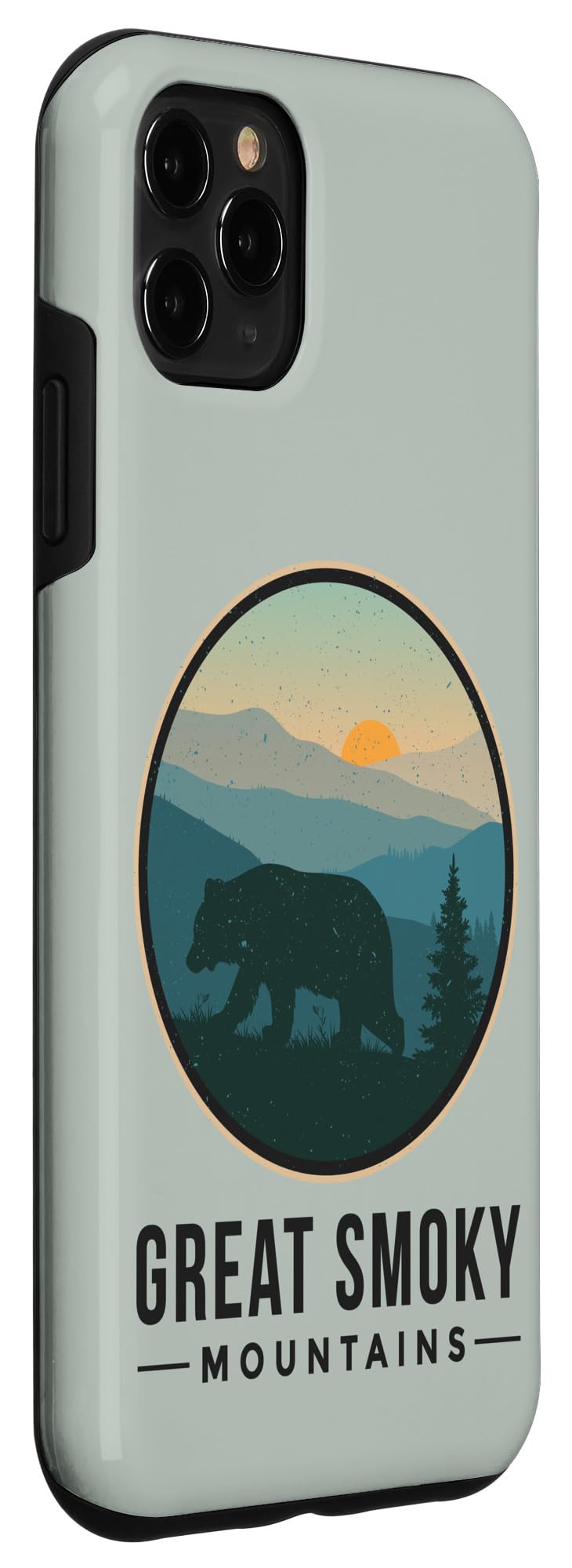 iPhone 11 Pro Max Case - Retro Great Smoky Mountains National Park Bear Design - Durable Protective Cover for Travel, Outdoor Adventures & Daily Use
