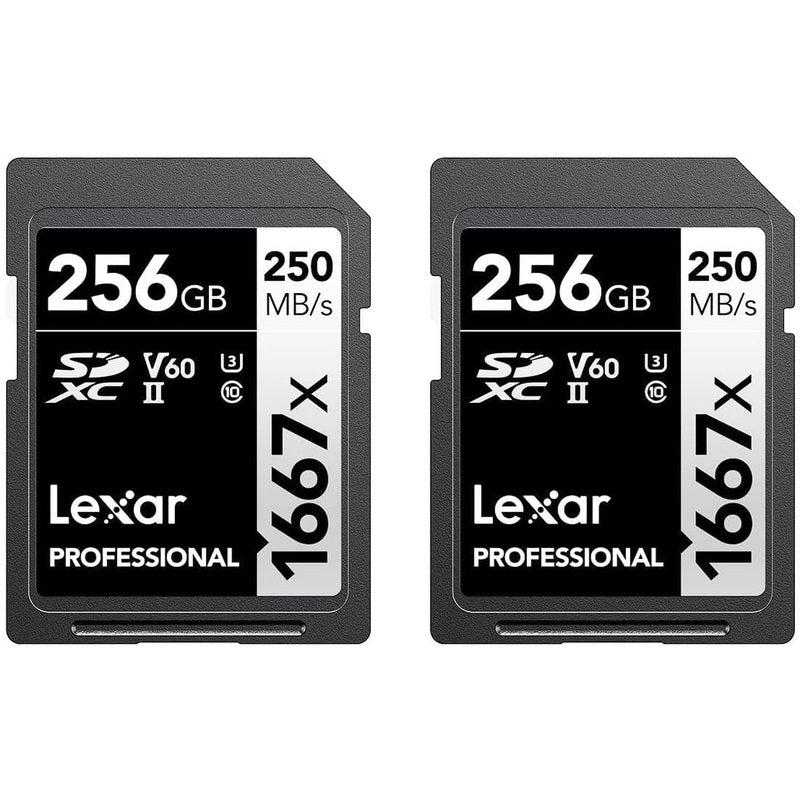 Lexar Professional 1667X 256GB SDXC UHS-II Memory Card - High Speed for DSLR Cameras, 4K Video Recording & Professional Photography