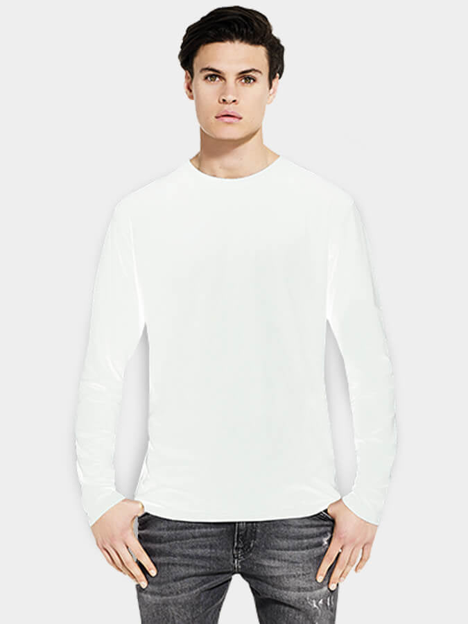 Organic Cotton Men's Long Sleeve Yoga T-Shirt - Breathable Workout Top for Yoga, Gym & Casual Wear