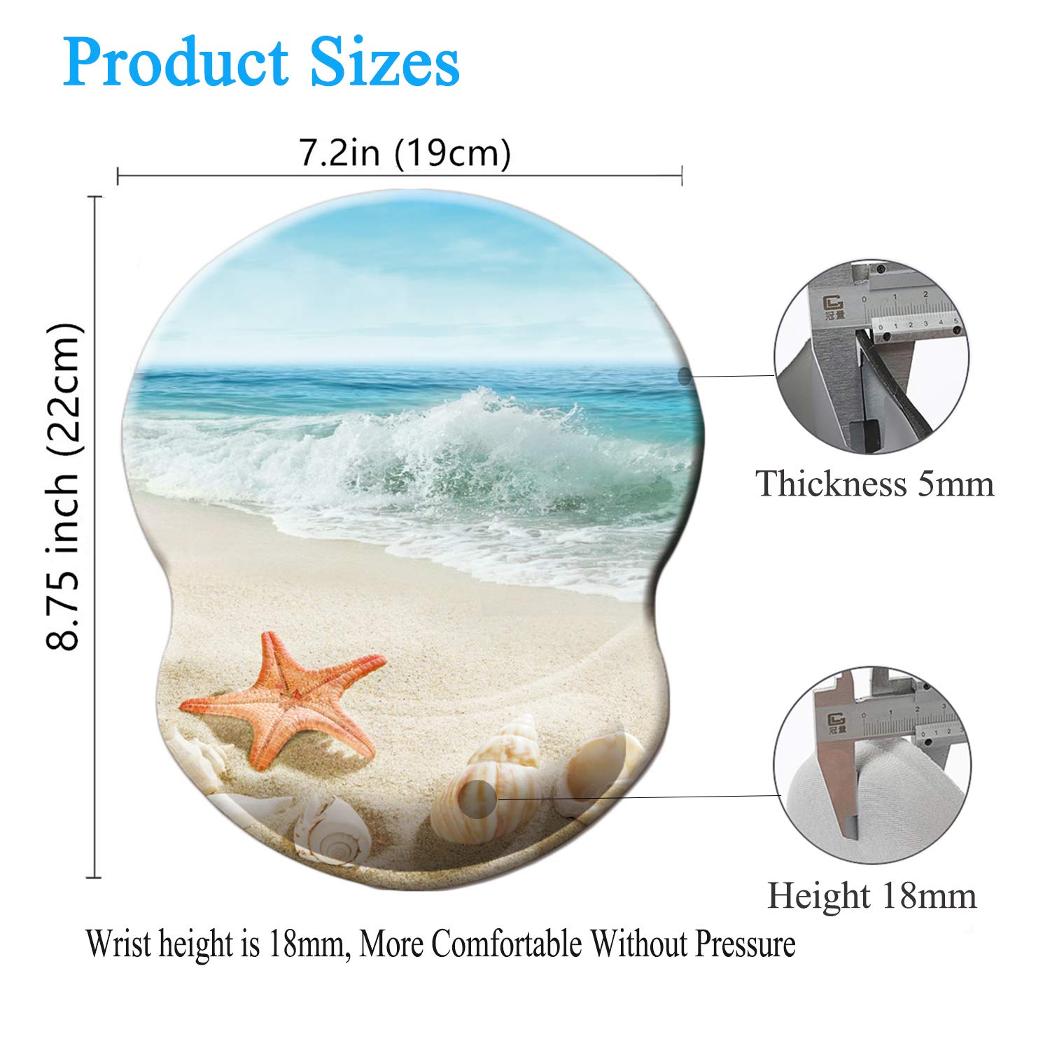 Ergonomic Mouse Pad with Wrist Support - Pain Relief & Anti-Slip PU Base for Gaming, Office, Home & Travel - Comfortable & Durable Desk Accessory for Computer, Laptop, PC Users - Perfect for Work, Gaming & Long Computing Sessions