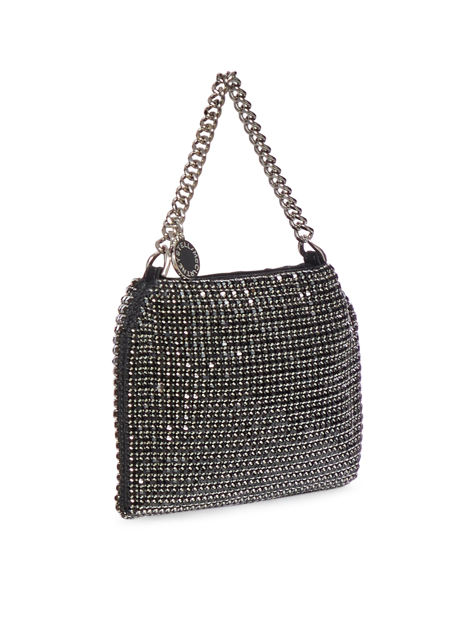 Falabella Crystal Mesh Shoulder Bag for Women - Elegant Beaded Evening Clutch - Perfect for Parties, Weddings & Special Occasions
