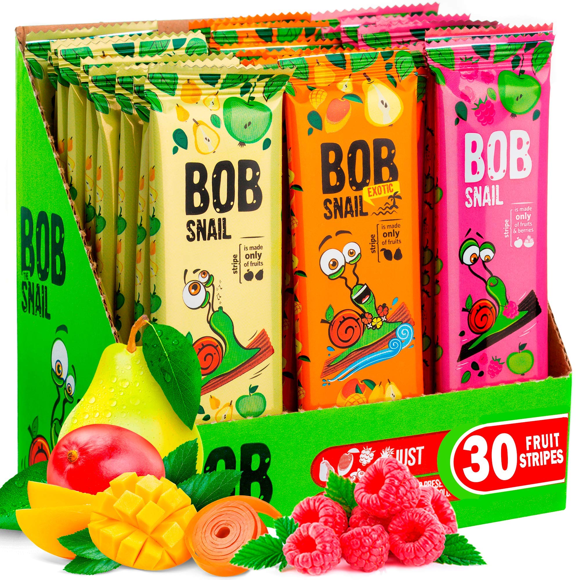 Healthy Fruit Snacks for Adults & Kids - BOB SNAIL Natural Dried Fruit Bites | Perfect for Lunchboxes, Office Snacks & On-the-Go Energy Boost