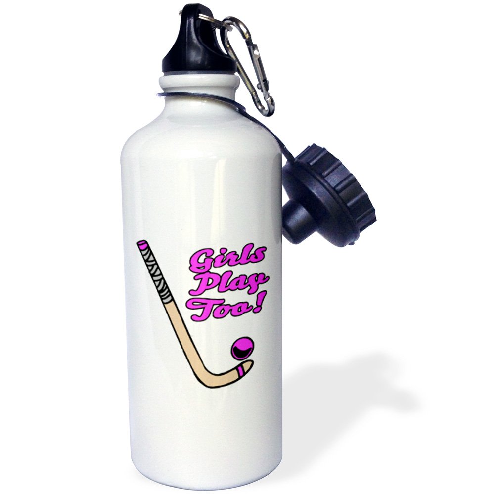 3D Rose Simple Basketball Vector Sports Design 21 oz White Water Bottle - Perfect for Gym, Workouts, and Outdoor Activities