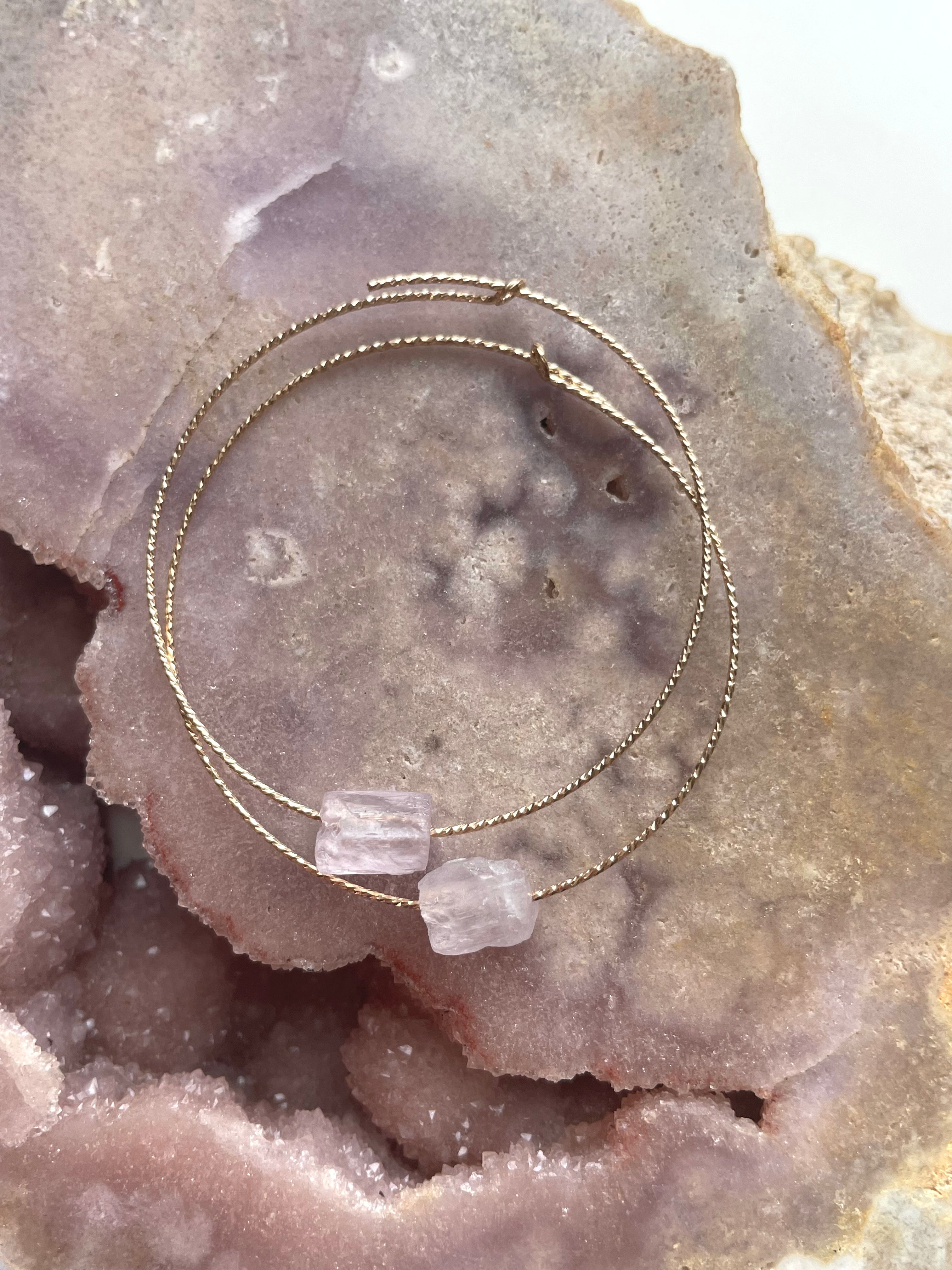 Elegant Kunzite Hoop Earrings for Women - 925 Sterling Silver Pink Gemstone Jewelry - Perfect for Weddings, Parties & Everyday Wear