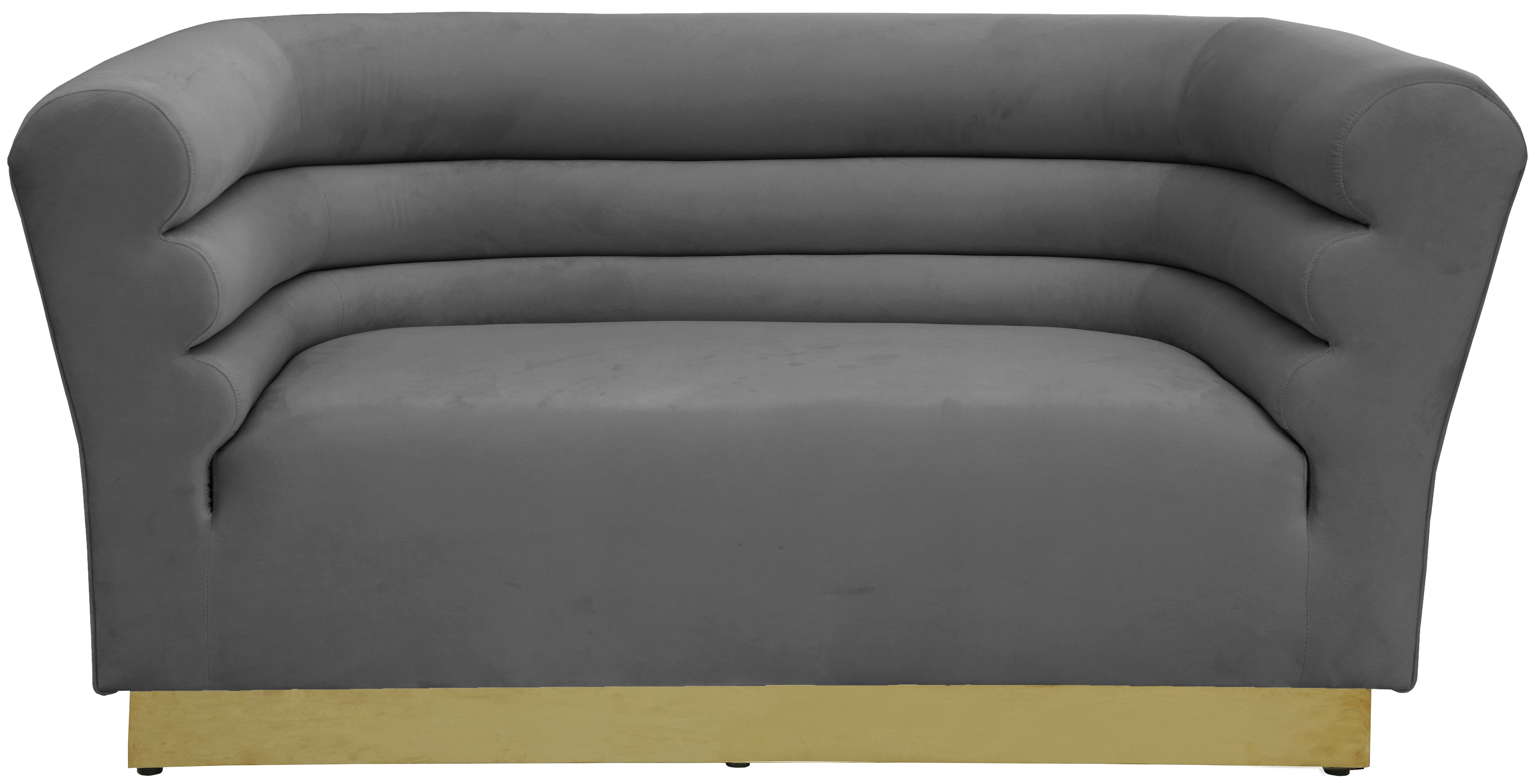 Bellini Velvet Loveseat - Modern Small Sofa for Living Room, Apartment & Office | Soft Upholstered 2-Seater Couch with Sturdy Wooden Legs | Perfect for Cozy Spaces, Small Homes & Reading Nooks