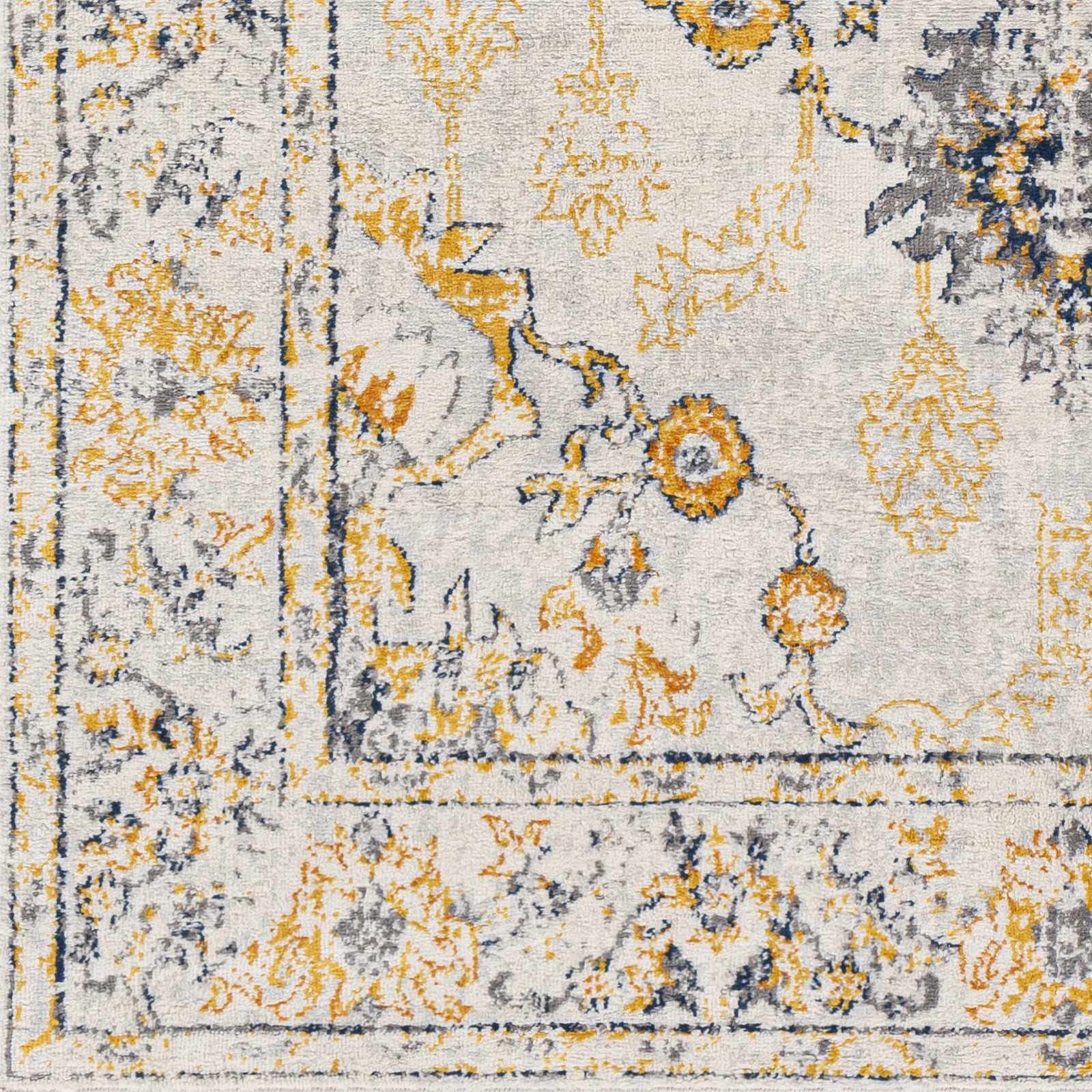 Traditional Hauteloom Mistley Area Rug - Orange, Gray, Beige - 5'3