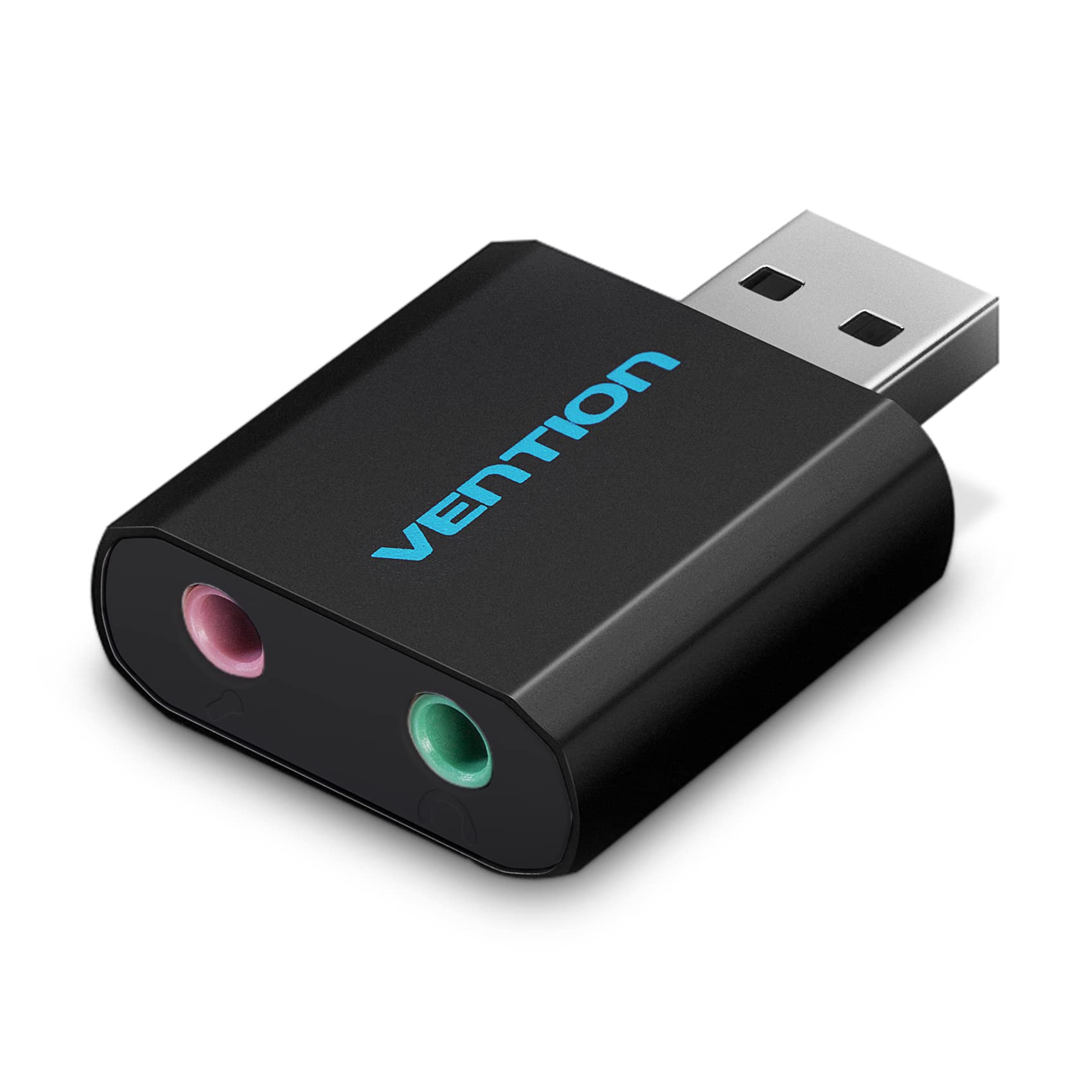 VENTION USB External Stereo Sound Card - 3.5mm Aux Headphone Adapter for Windows, Mac, Linux | Plug & Play USB Audio Jack Converter for PC, Laptop & Desktop | Perfect for Gaming, Video Calls & Music Listening