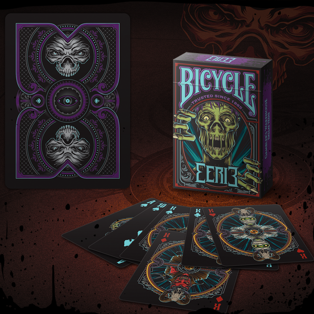 Bicycle Eerie Playing Cards - Spooky Ghost-Themed Deck for Magic Tricks & Halloween Games | Perfect for Cardistry, Poker Nights & Themed Parties