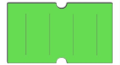 240,000 Motex 5500 Compatible Fluorescent Green General Purpose Labels for Motex MX-5500 Price Guns - Full Case with Security Cuts | Ideal for Retail Pricing, Warehouse Organization & Inventory Management