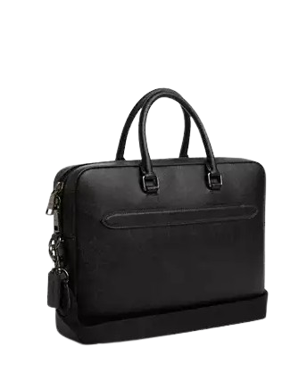 Coach Ethan Slim Briefcase for Men | Genuine Leather Business Bag | Professional Office Work & Travel Laptop Bag