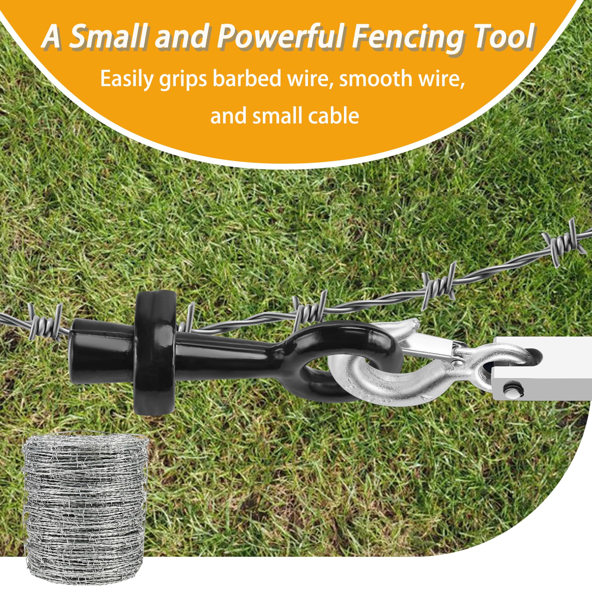 **Barbed Wire Pullers - Heavy Duty Steel Wire Gripper for Fence Stretching & Repair, S1611000 Black Metal Tool - Perfect for Farm, Ranch & DIY Fence Projects**