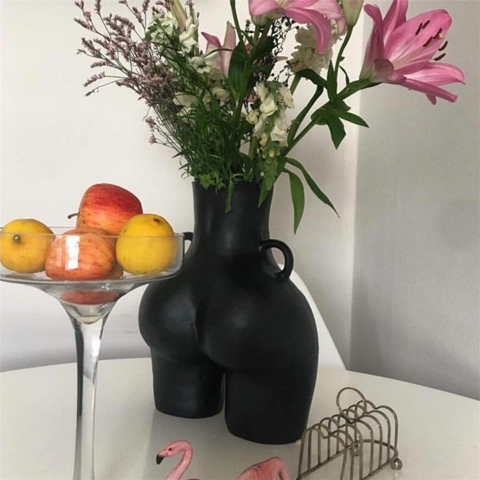 Handmade Resin Body Art Vase - Unique Home Decor for Living Room, Bedroom & Office - Elegant Flower Pot & Art Statue - Perfect for Modern Interior Design & Gift Giving
