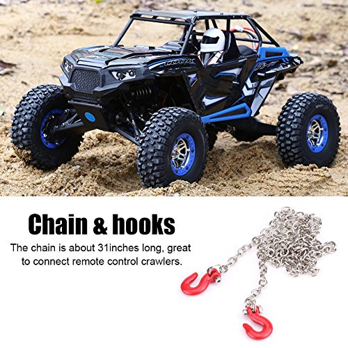 VGEBY1 RC Chain Hook - Mini Metal Trailer Hook for 1/10 SCX10 D90 RC Crawler Climbing Cars - Heavy Duty RC Accessories for Off-Road Adventure & Rock Crawling Scenes