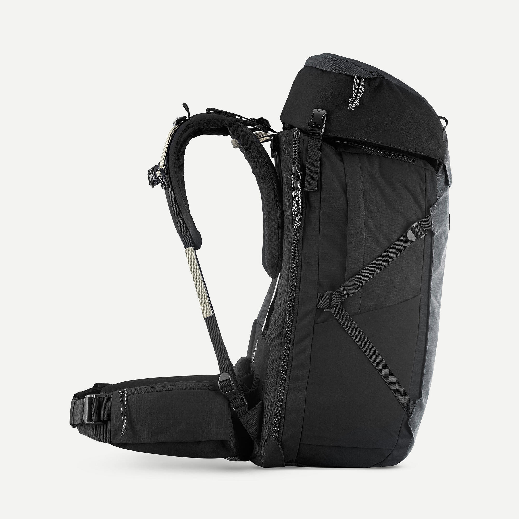 Forclaz Men's Travel 900 50+6L Lightweight Hiking Backpack - Durable Water-Resistant Trekking Pack for Outdoor Adventures & Camping Trips
