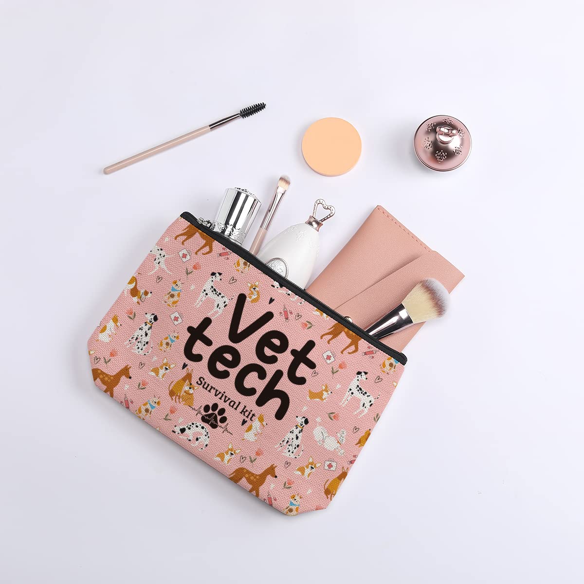 Veterinarian Graduation Gift - Vet Tech Makeup Bag Organizer with Zipper Pouch | Travel Toiletry Kit for Vet Students & Professionals | Perfect for Clinics, Hospitals & On-the-Go