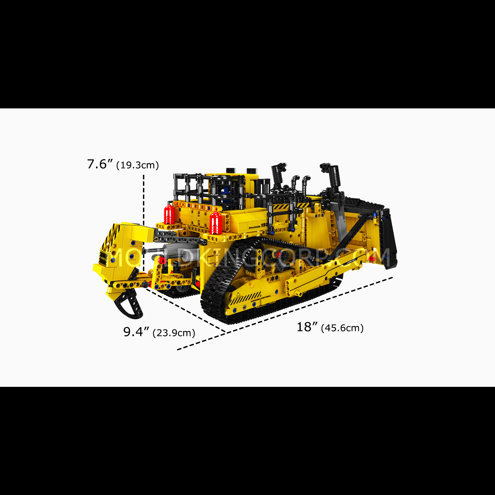 Mould King 15084 D11 Bulldozer Remote Control Construction Toy Building Kit - 1,508 Pieces STEM Educational Model for Kids & Adults | DIY Engineering Project, Birthday Gift, Collectible Display