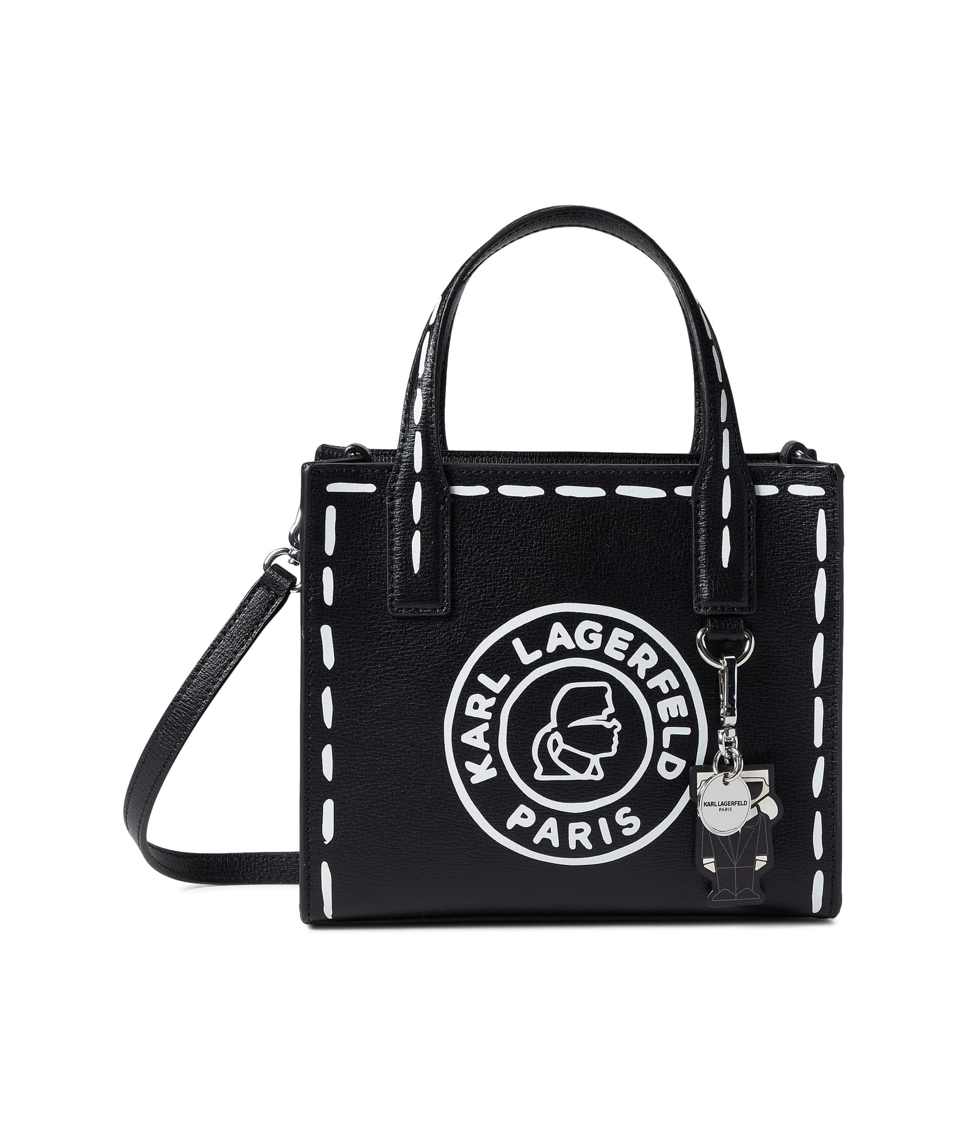 KARL LAGERFELD Paris Women's Nouveau Small Leather Tote Bag - Stylish Designer Handbag for Work, Travel & Everyday Use