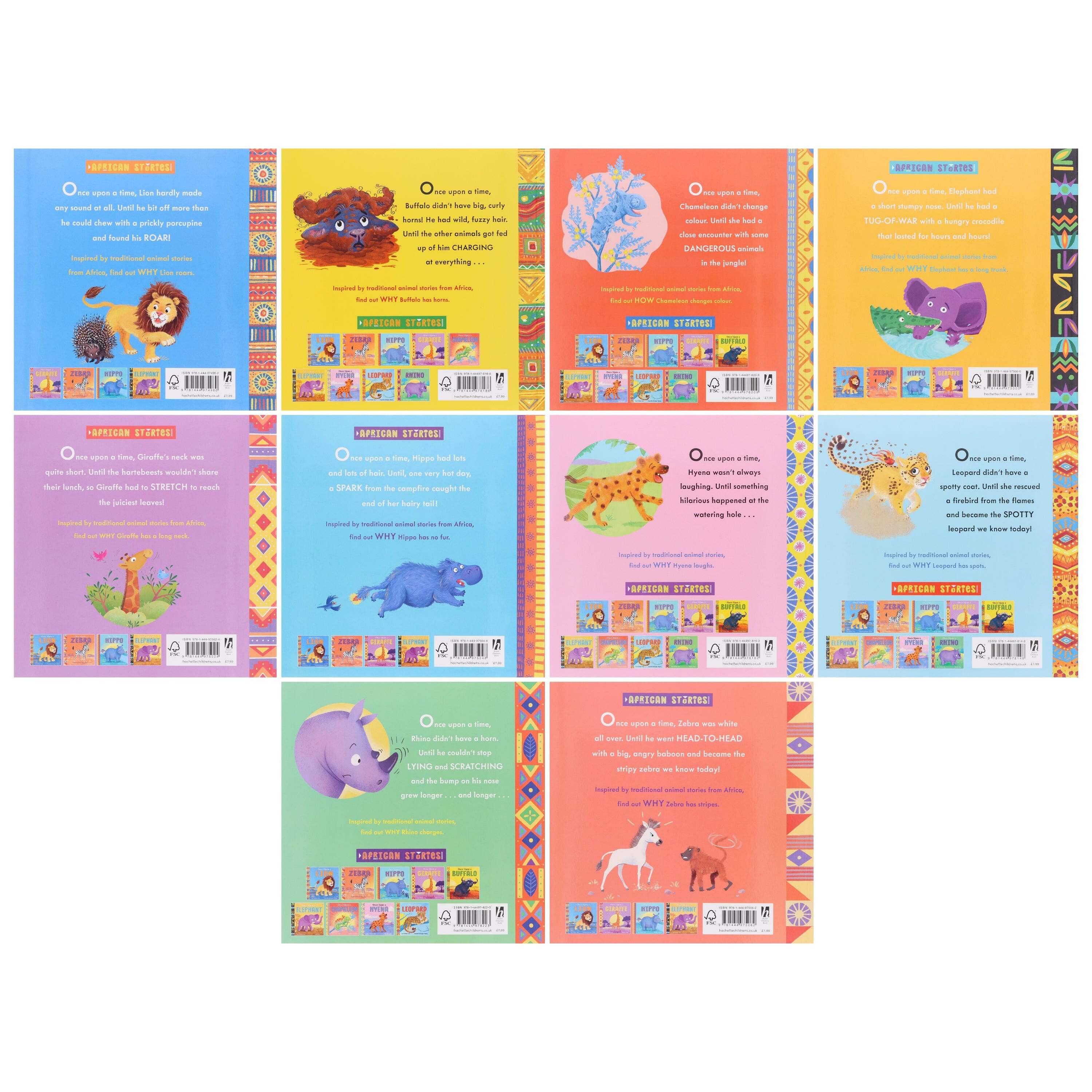 African Stories: Once Upon Animals Series by Ken Wilson - 10 Book Collection Set for Kids Ages 3-5 | Paperback Children's Books | Perfect for Bedtime Reading & Early Learning