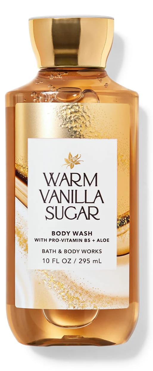 Bath & Body Works Warm Vanilla Sugar Gift Set - Full Size Fragrance Mist, Body Wash, Body Cream & Lotion | Sweet Vanilla Scented Body Care for Women, Gifts for Her, Birthday & Holiday Present