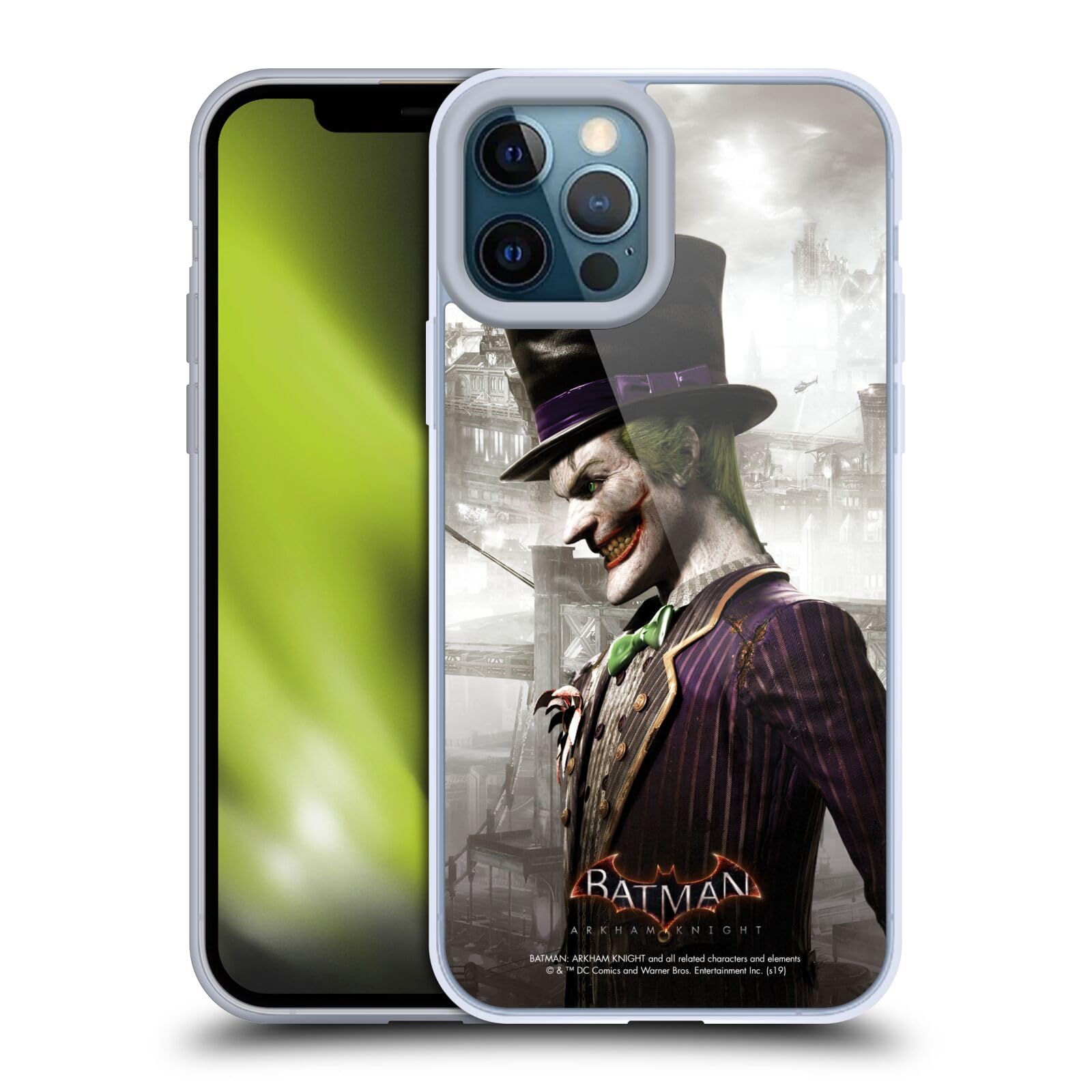 Official Batman Arkham Knight Joker Soft Gel Case for iPhone 12 Pro Max - Licensed Superhero Phone Cover for Protection & Style | Perfect for Fans, Cosplay & Everyday Use