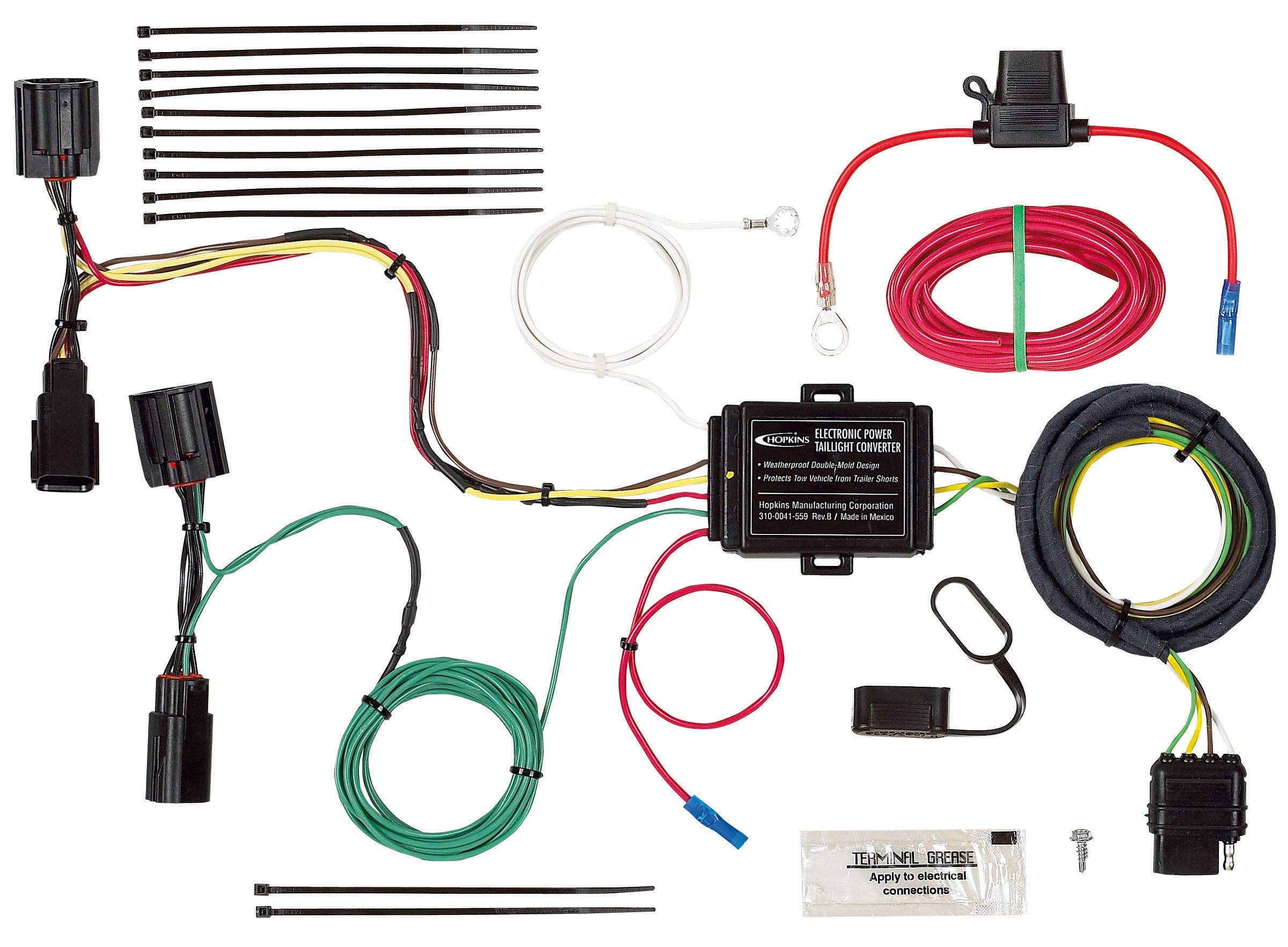 Hopkins 11141384 Plug-in Simple Wiring Kit for Trailer Lights - Easy Installation & Reliable Connection for Towing Safety